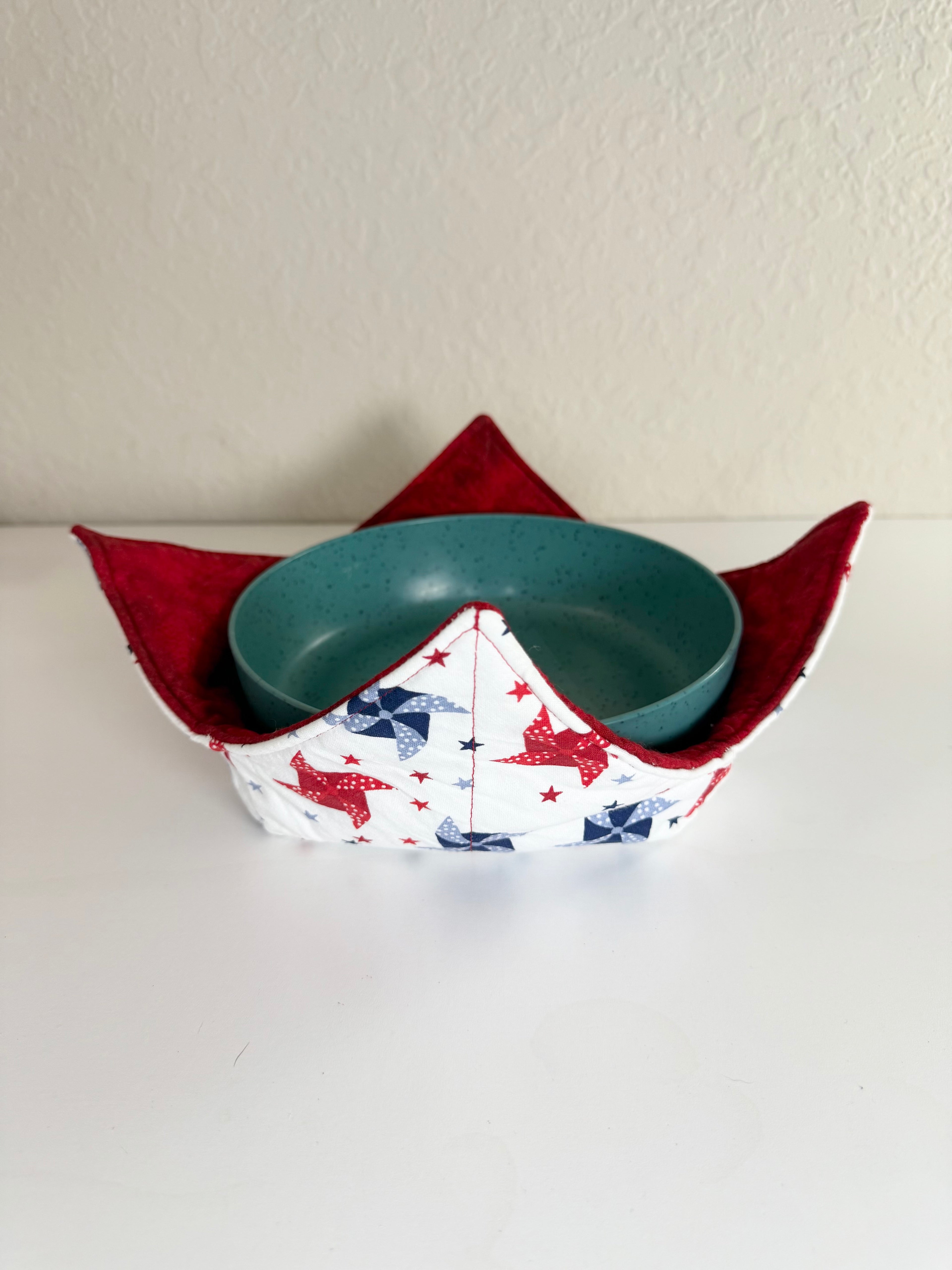 Patriotic Pinwheels Pattern - Bowl Cozies