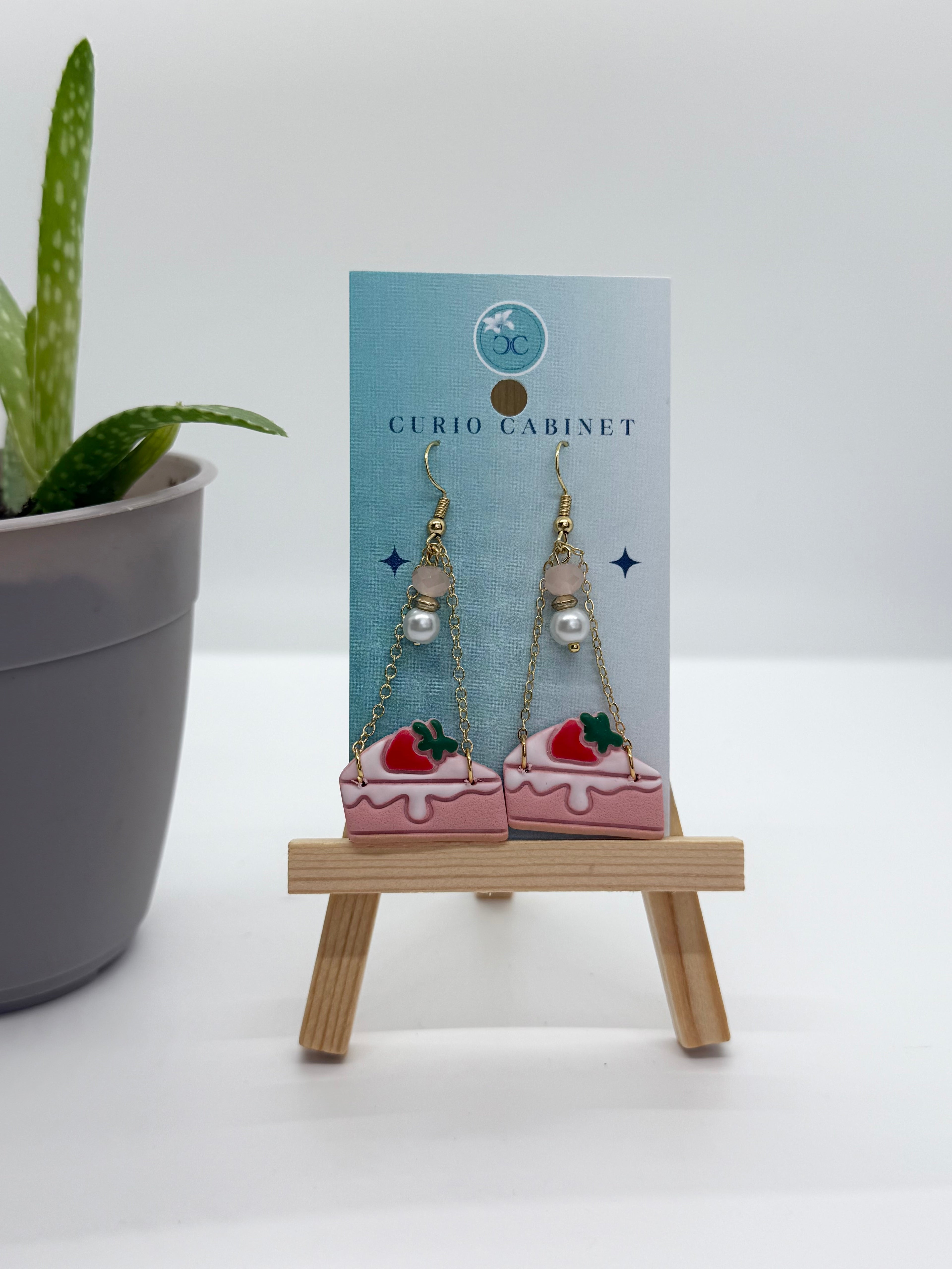 Strawberry Short Cakes - Polymer Clay Earrings