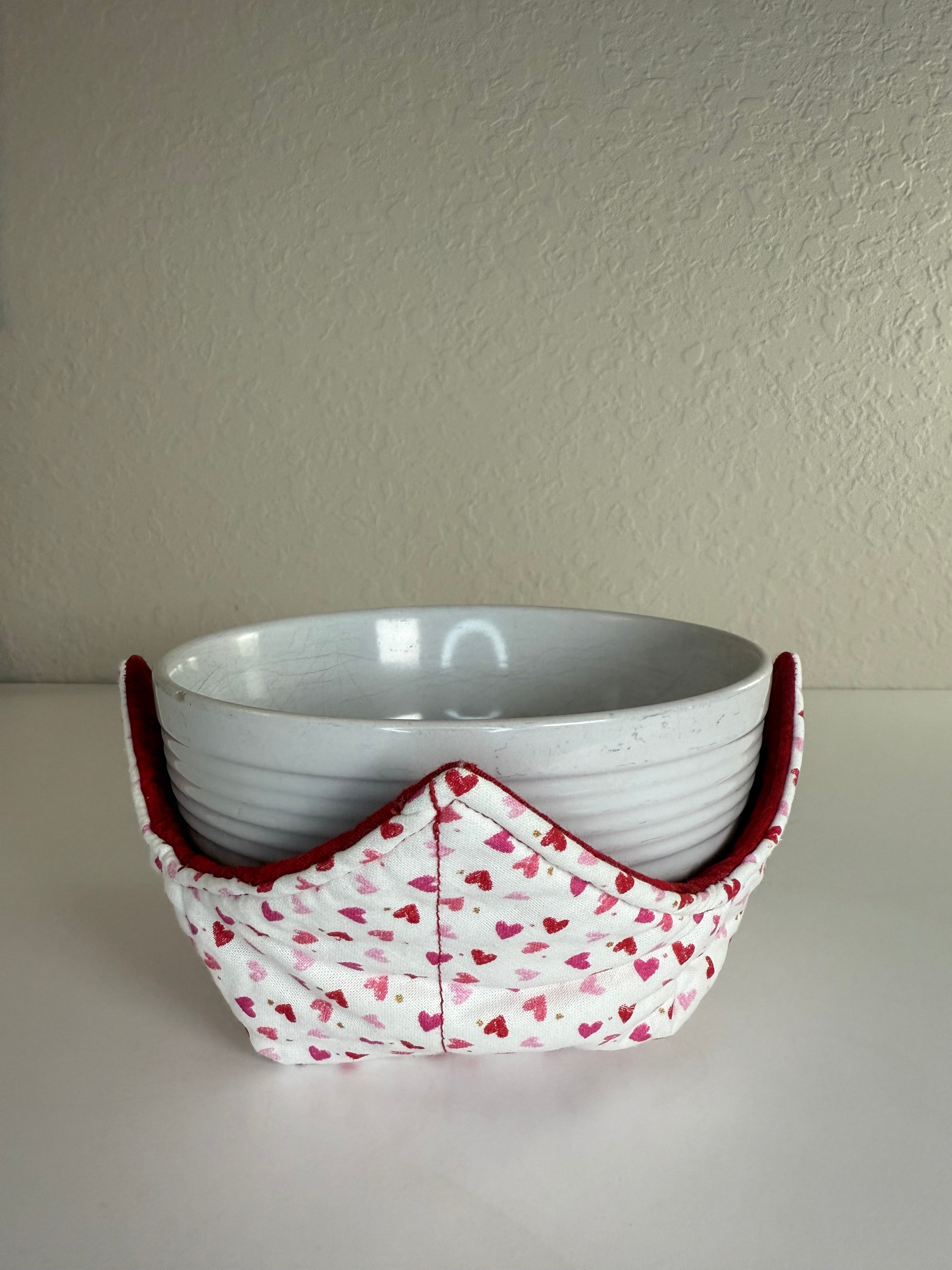 Small Hearts Pattern - Bowl Cozies