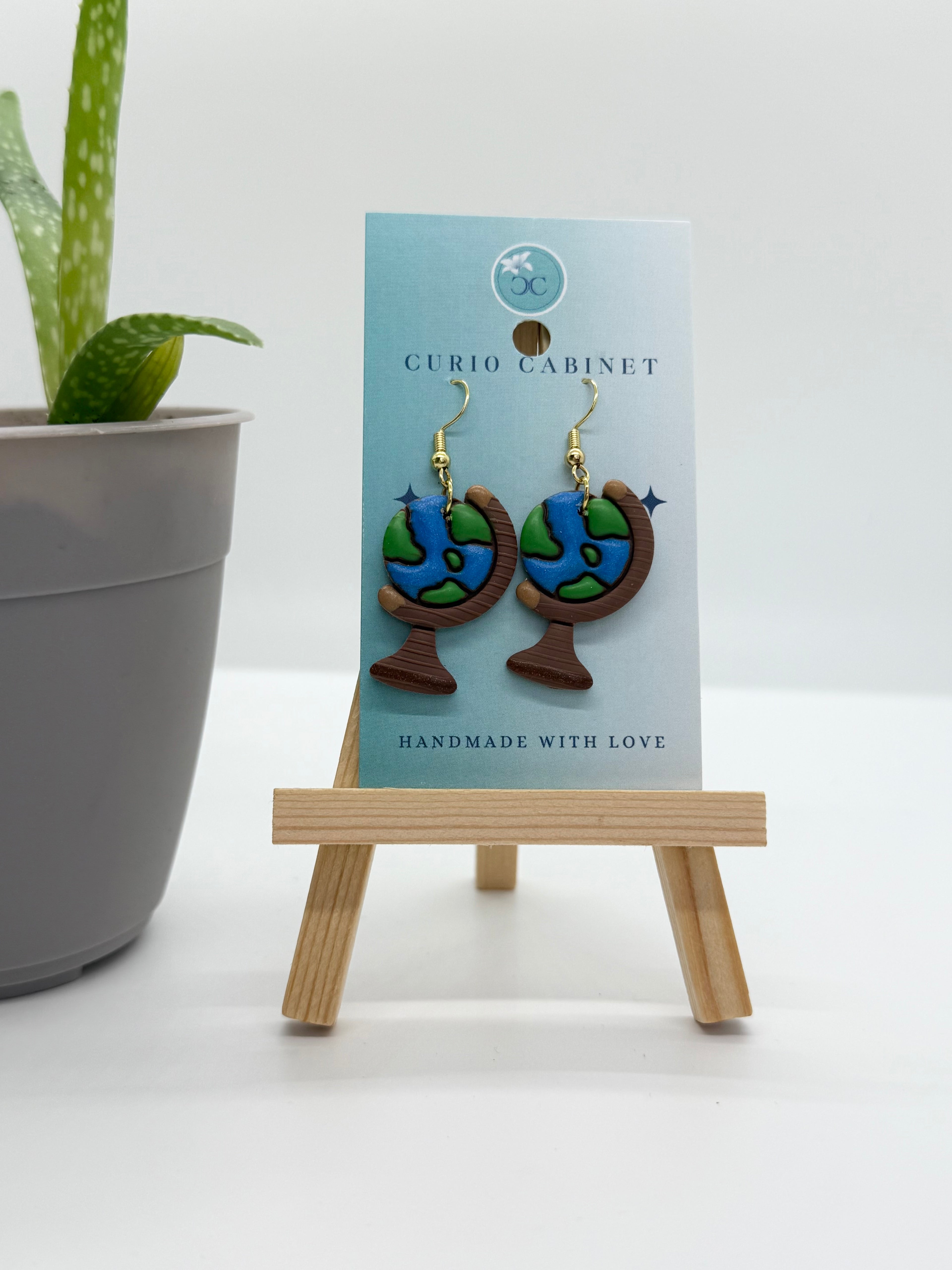 Back-to-School Globes - Polymer Clay Earrings