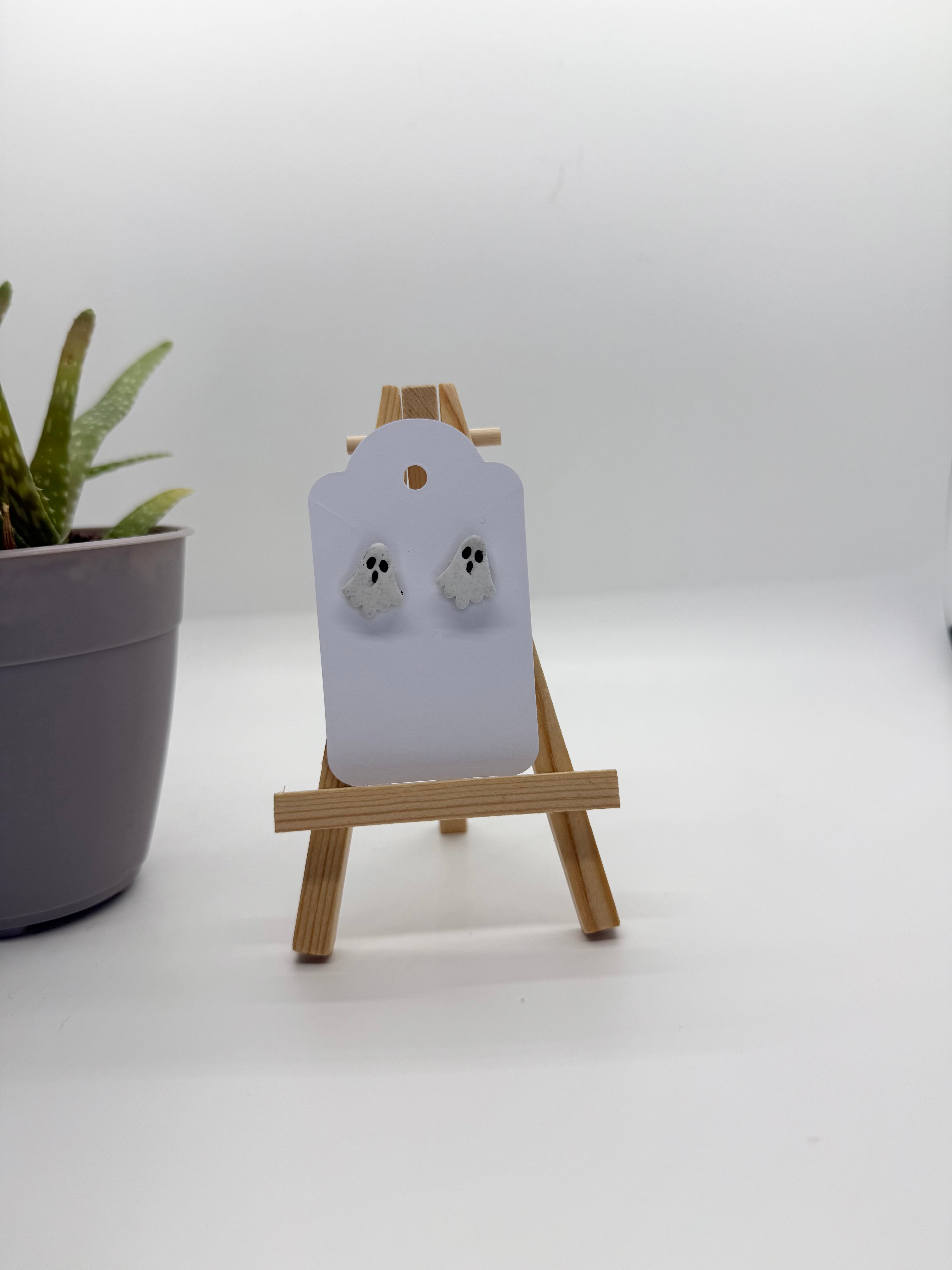 Halloween Ghosts - Polymer Clay Studs