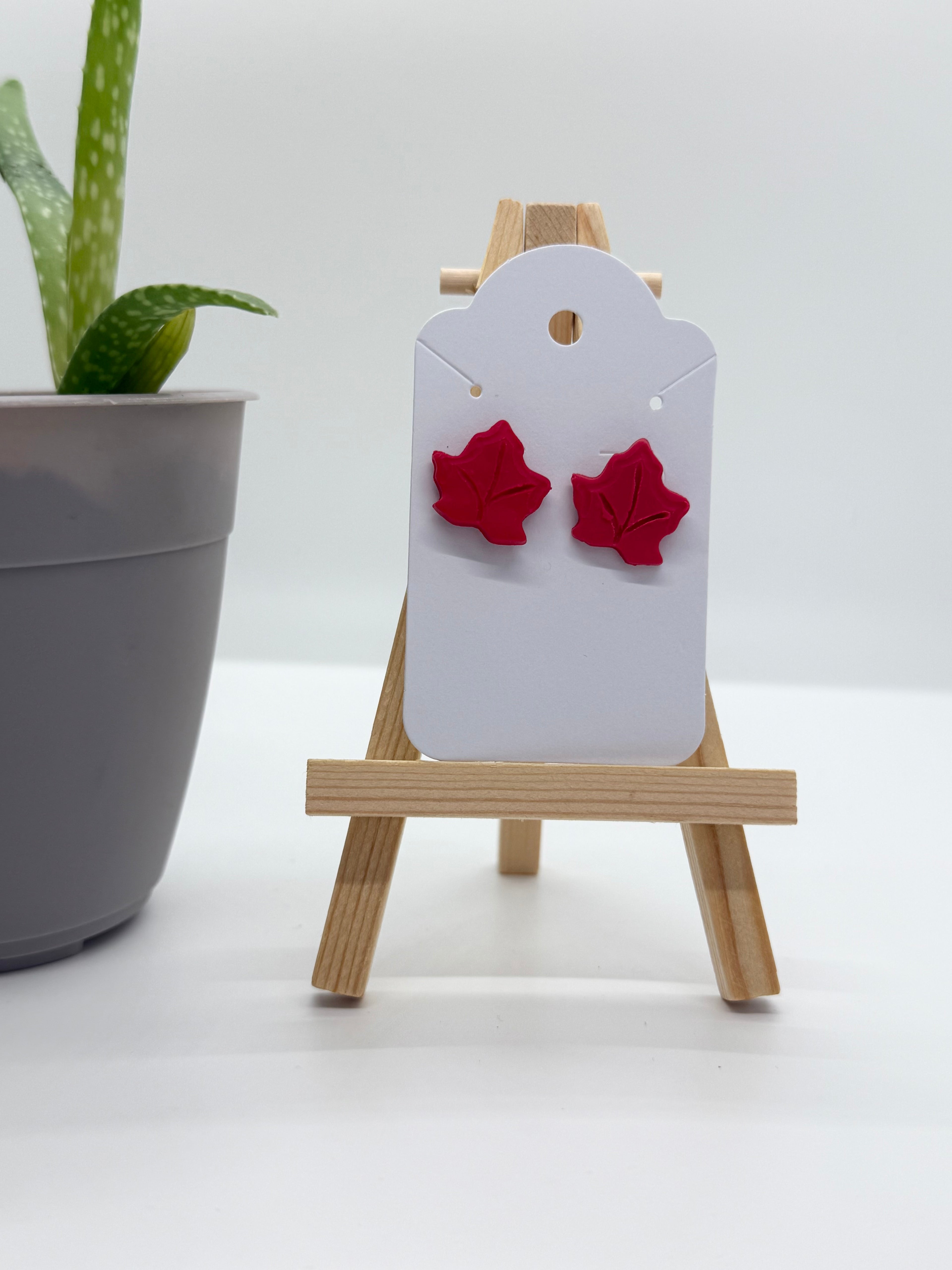 Little Maple Leaves -Polymer Clay Studs
