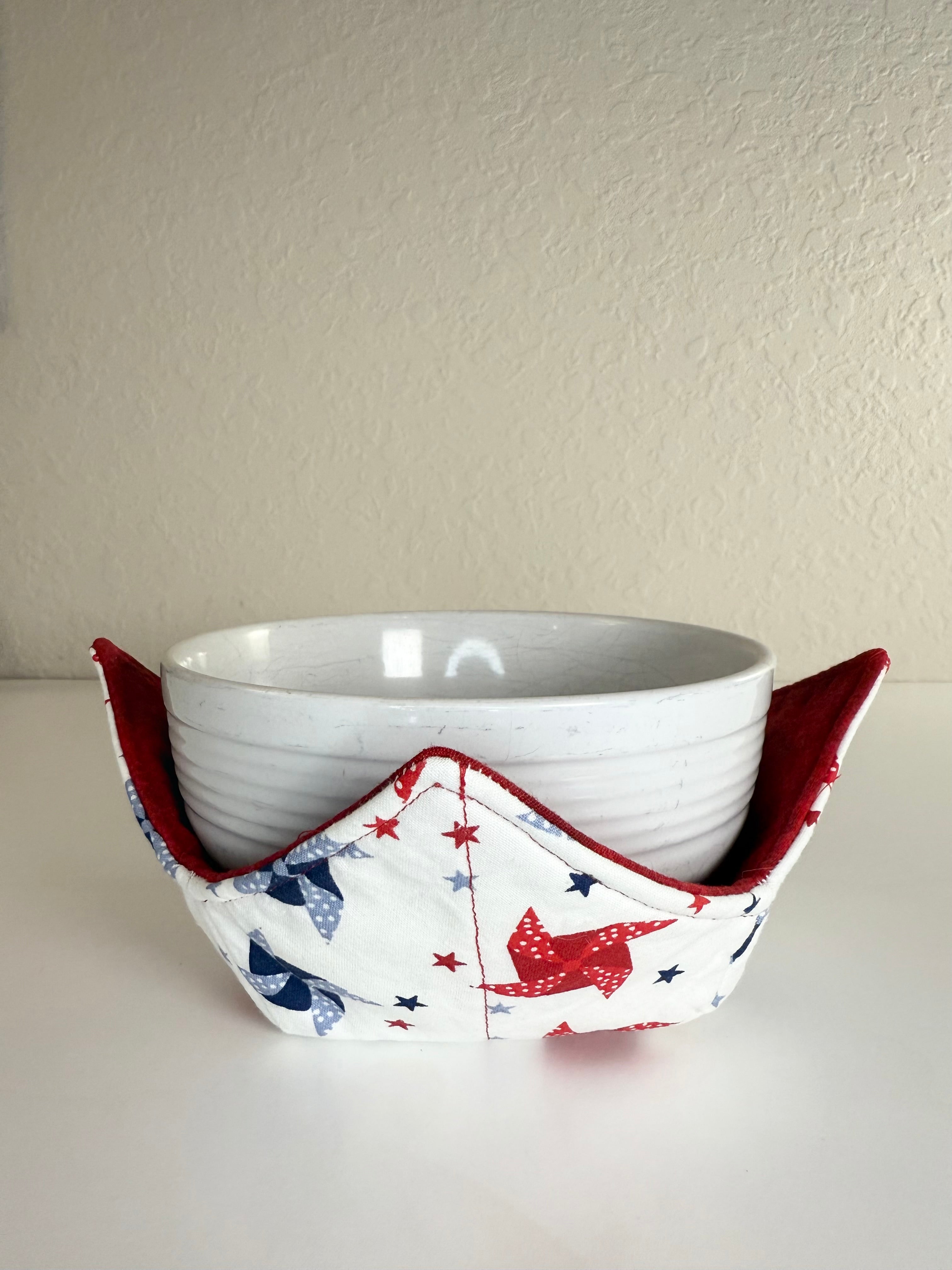 Patriotic Pinwheels Pattern - Bowl Cozies