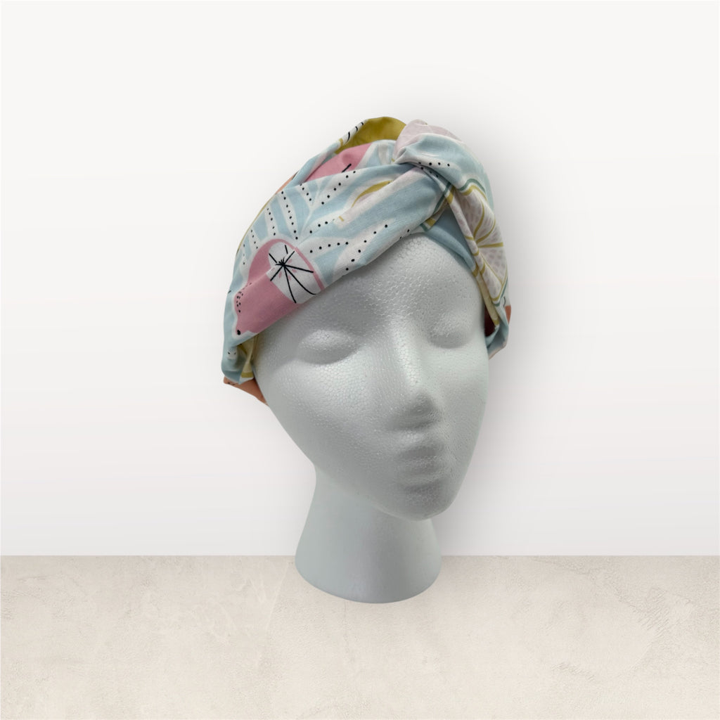 Cotton Twist Headband - Pastel Citrus Pattern