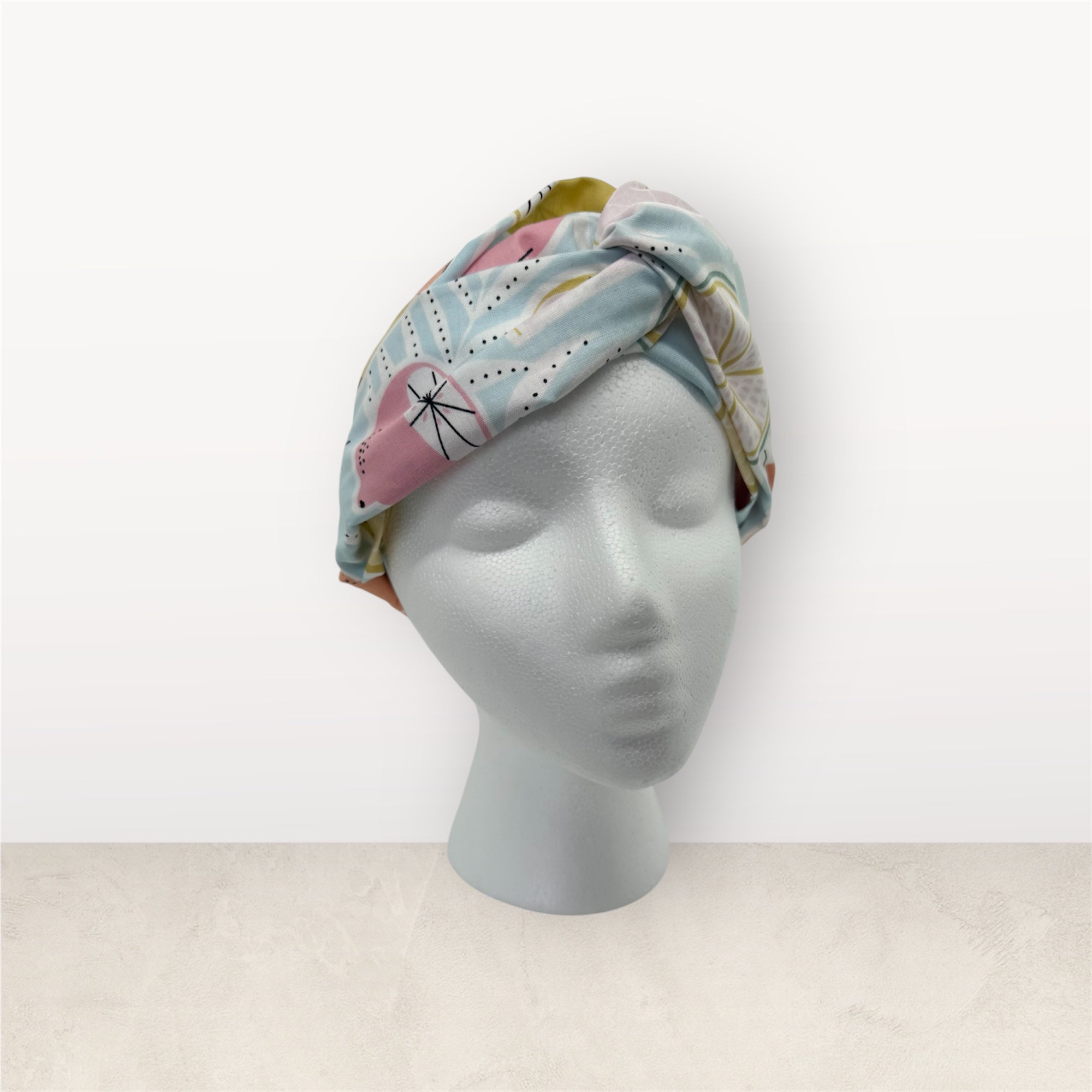 Cotton Twist Headband - Pastel Citrus Pattern