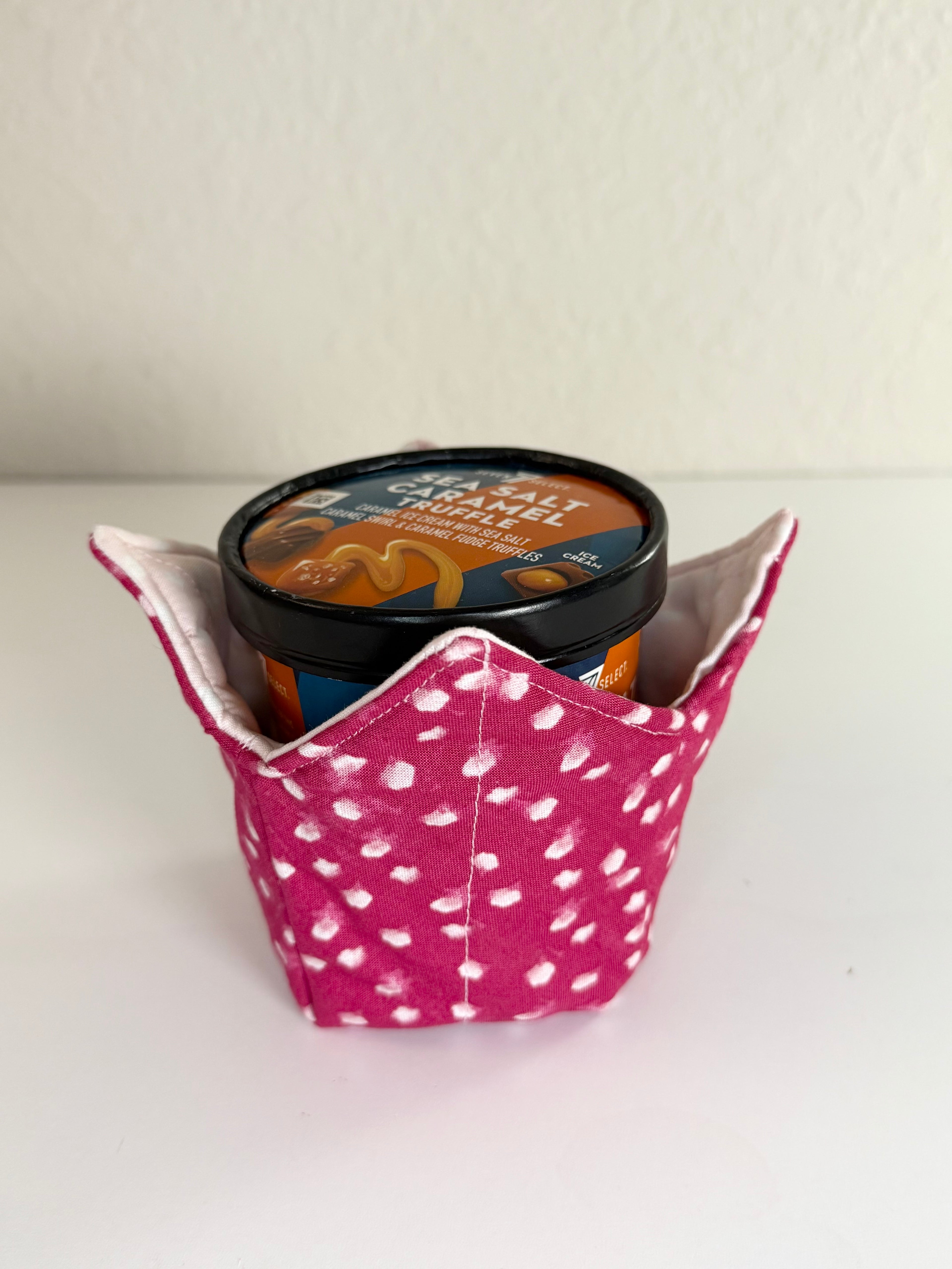 Two-Tone Pink Speckled Pattern - Bowl Cozies