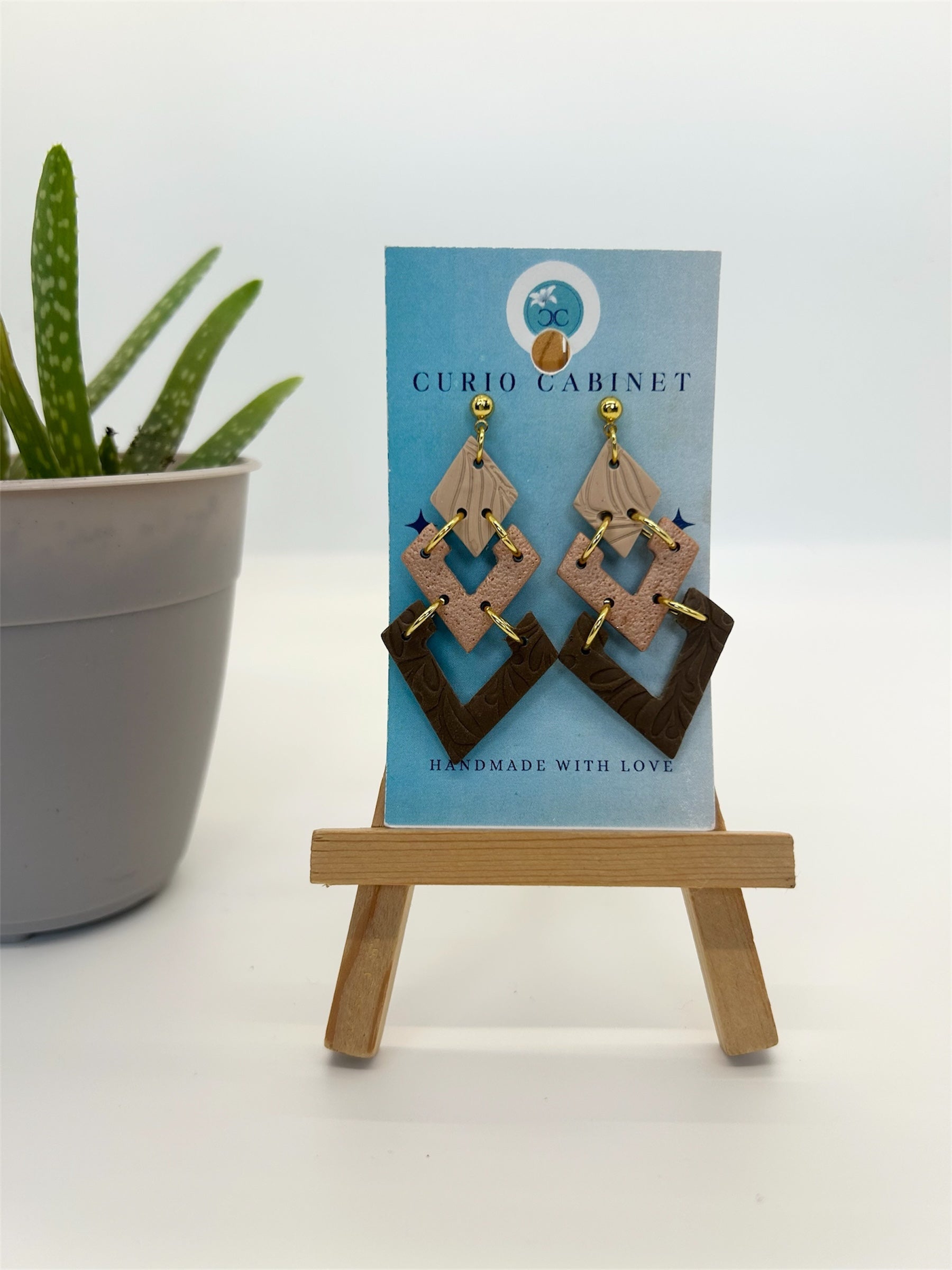Textured Arrows - Polymer Clay Earrings