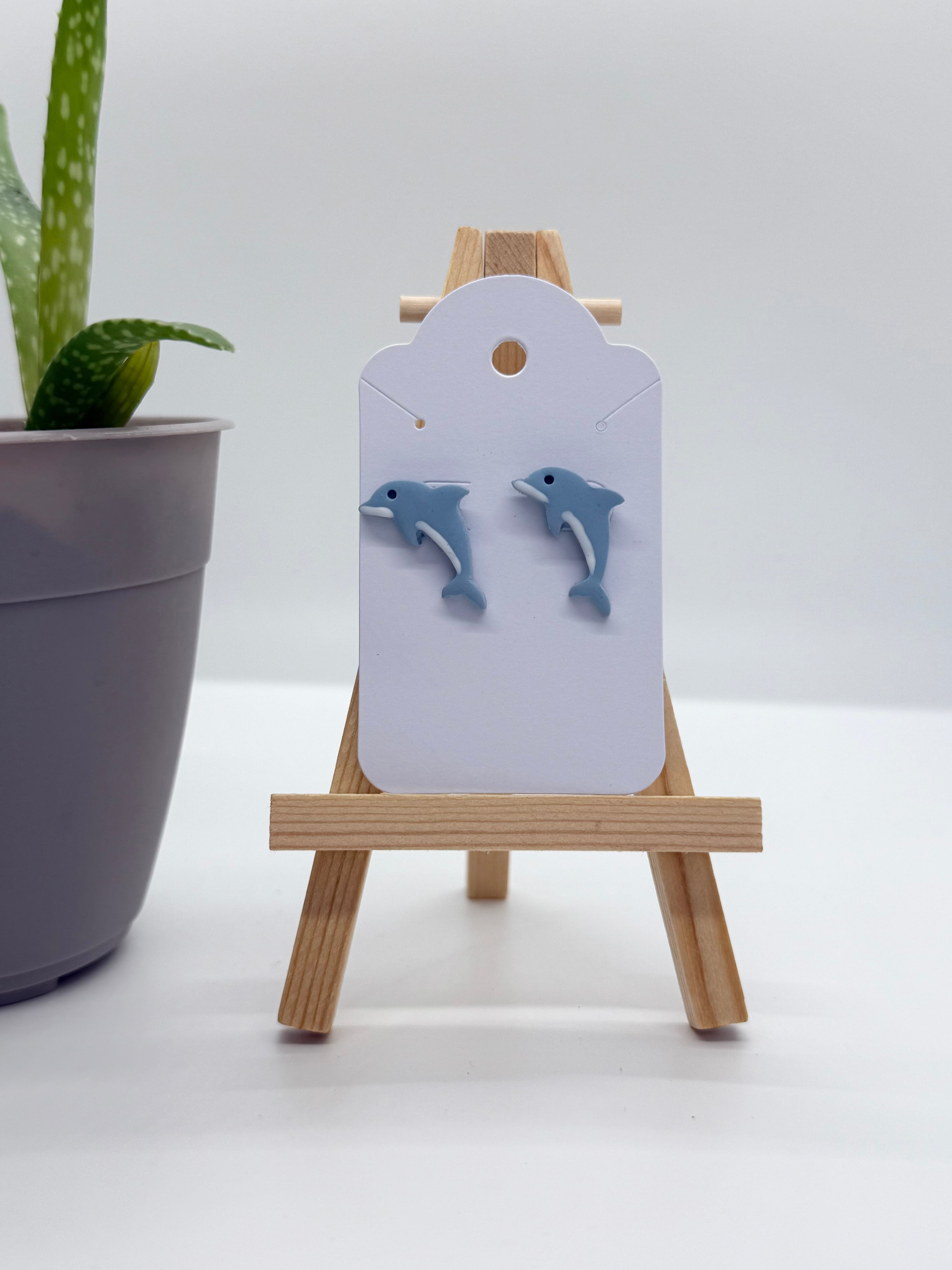 Dolphins - Polymer Clay Studs