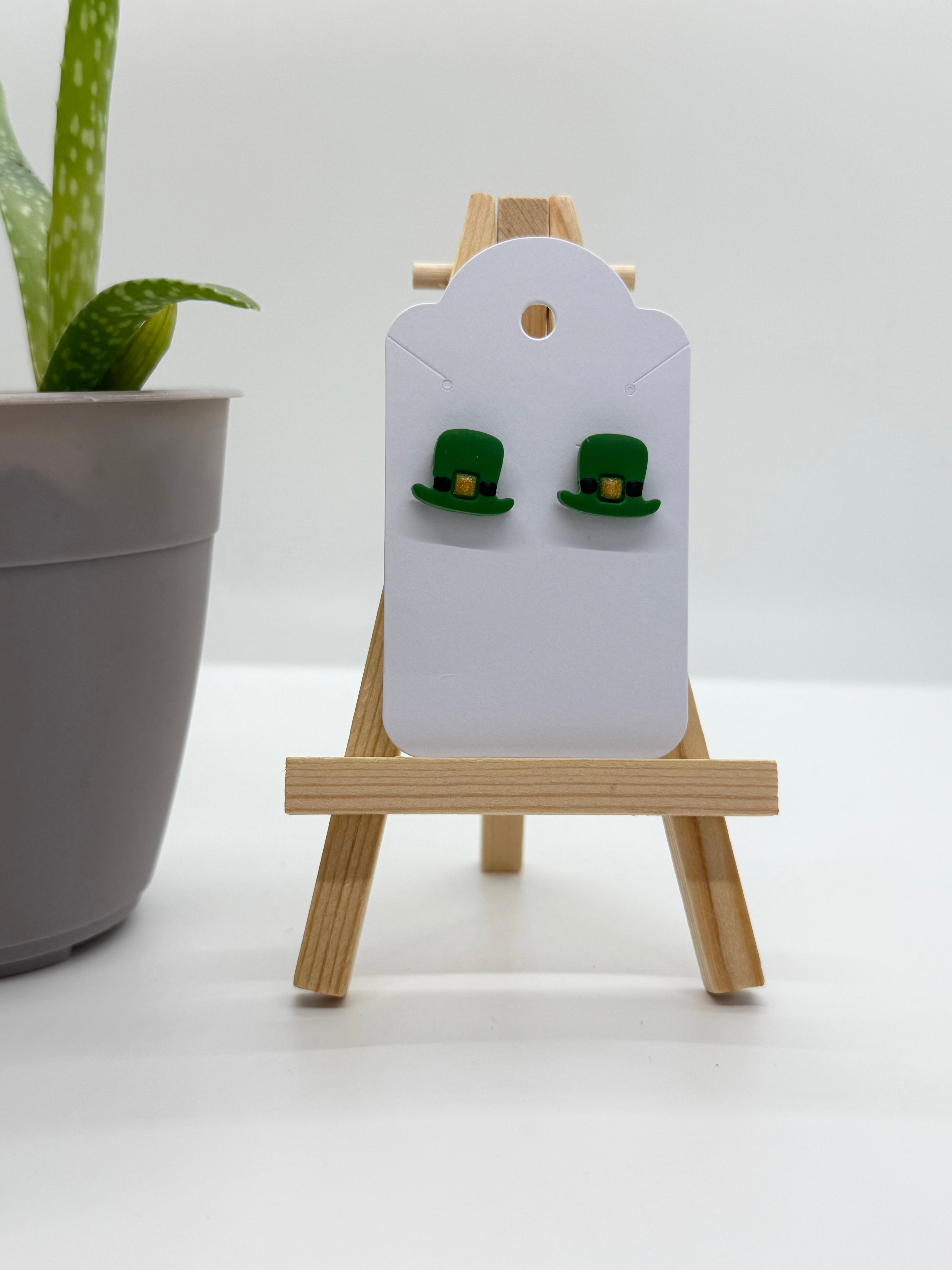 Leprechaun Hat - Polymer Clay Studs