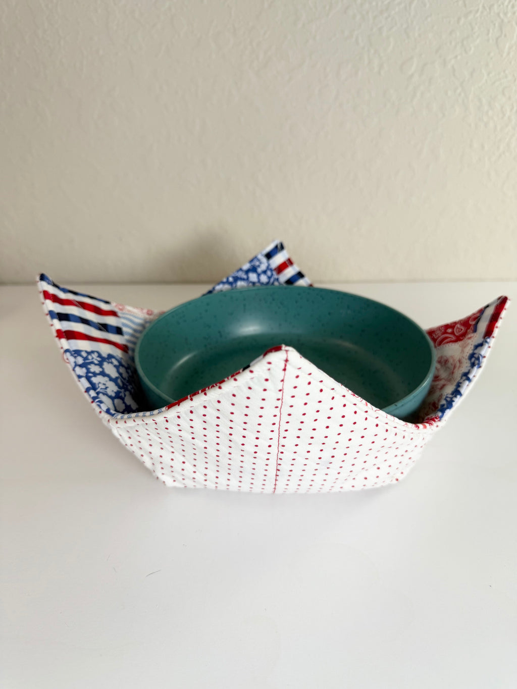 Patriotic Patchwork Pattern - Bowl Cozies