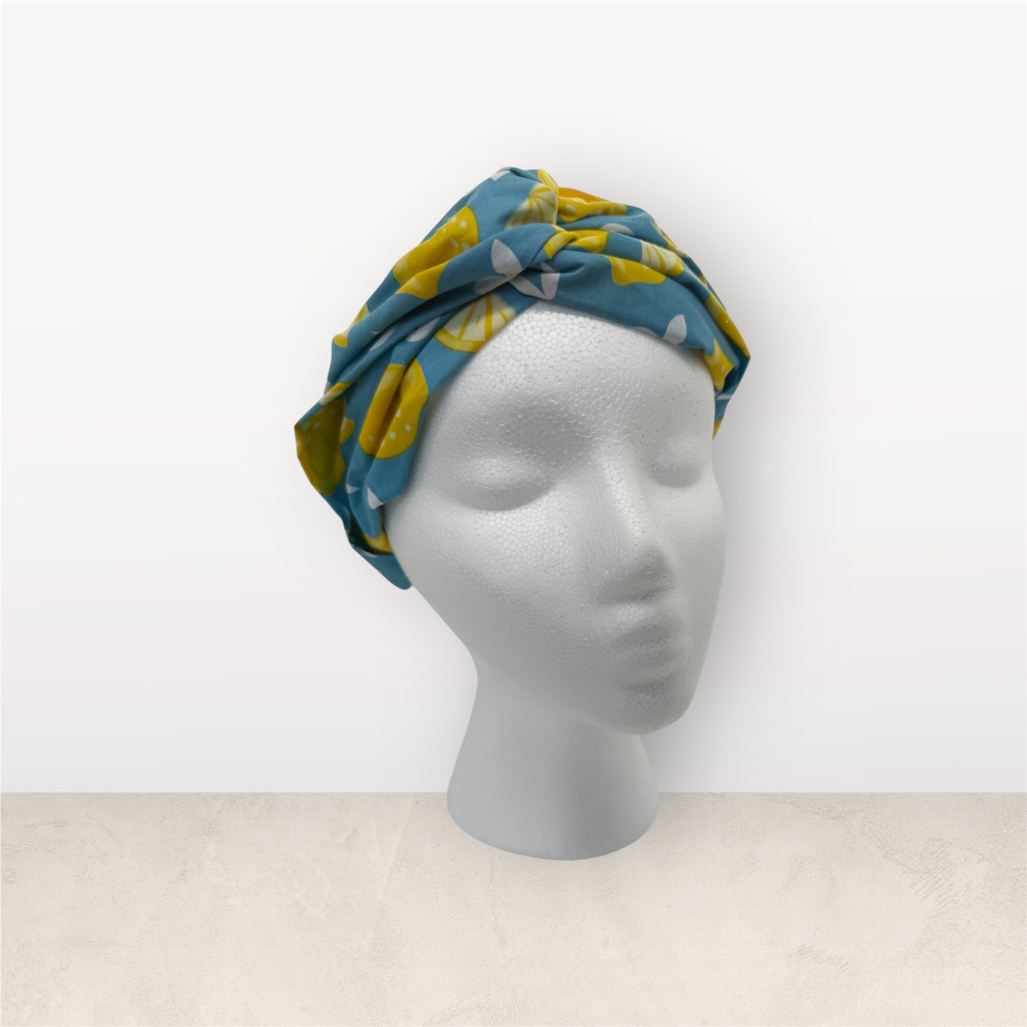 Cotton Twist Headband - Lemons Pattern