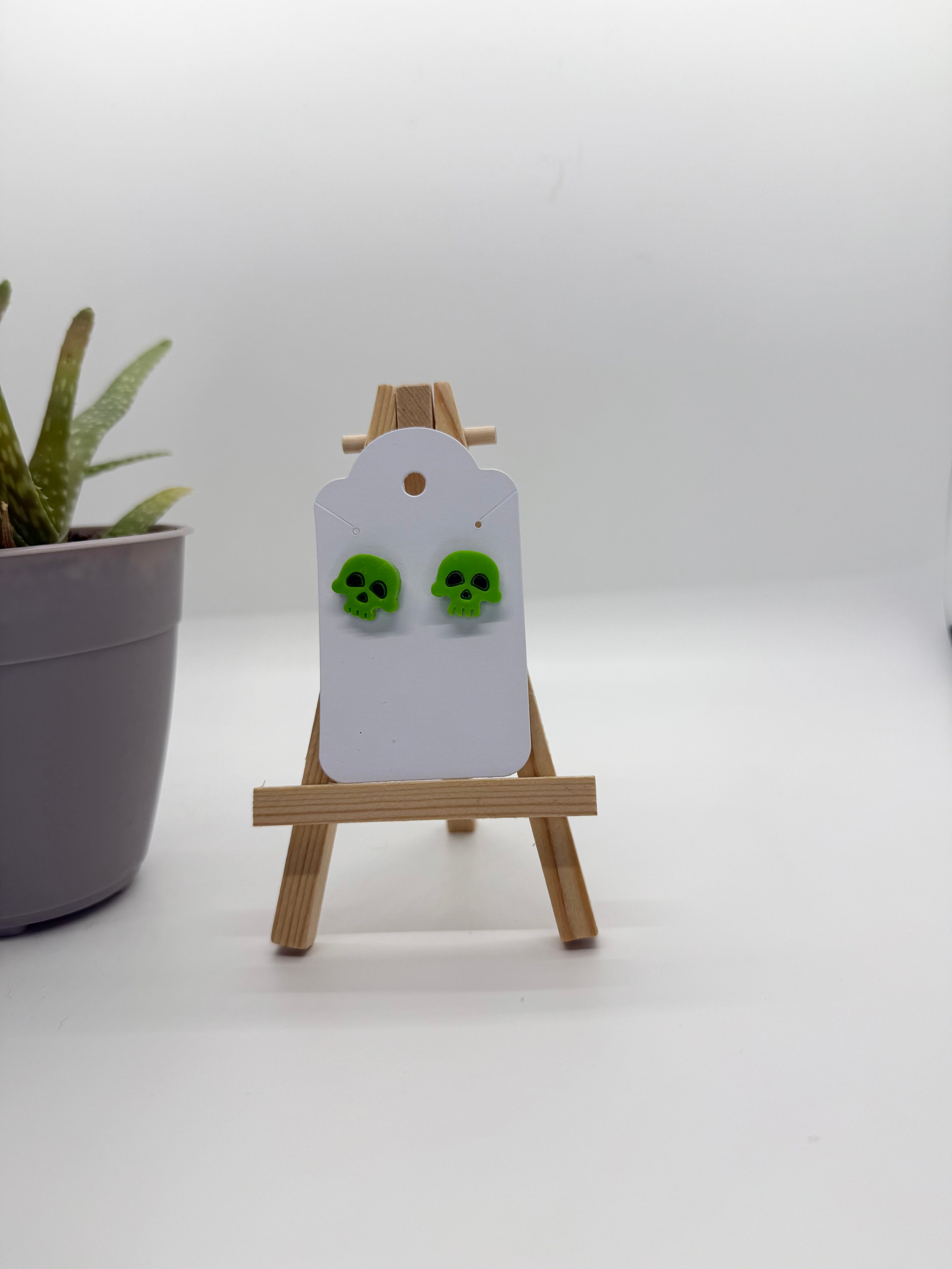 Halloween Skulls - Polymer Clay Studs