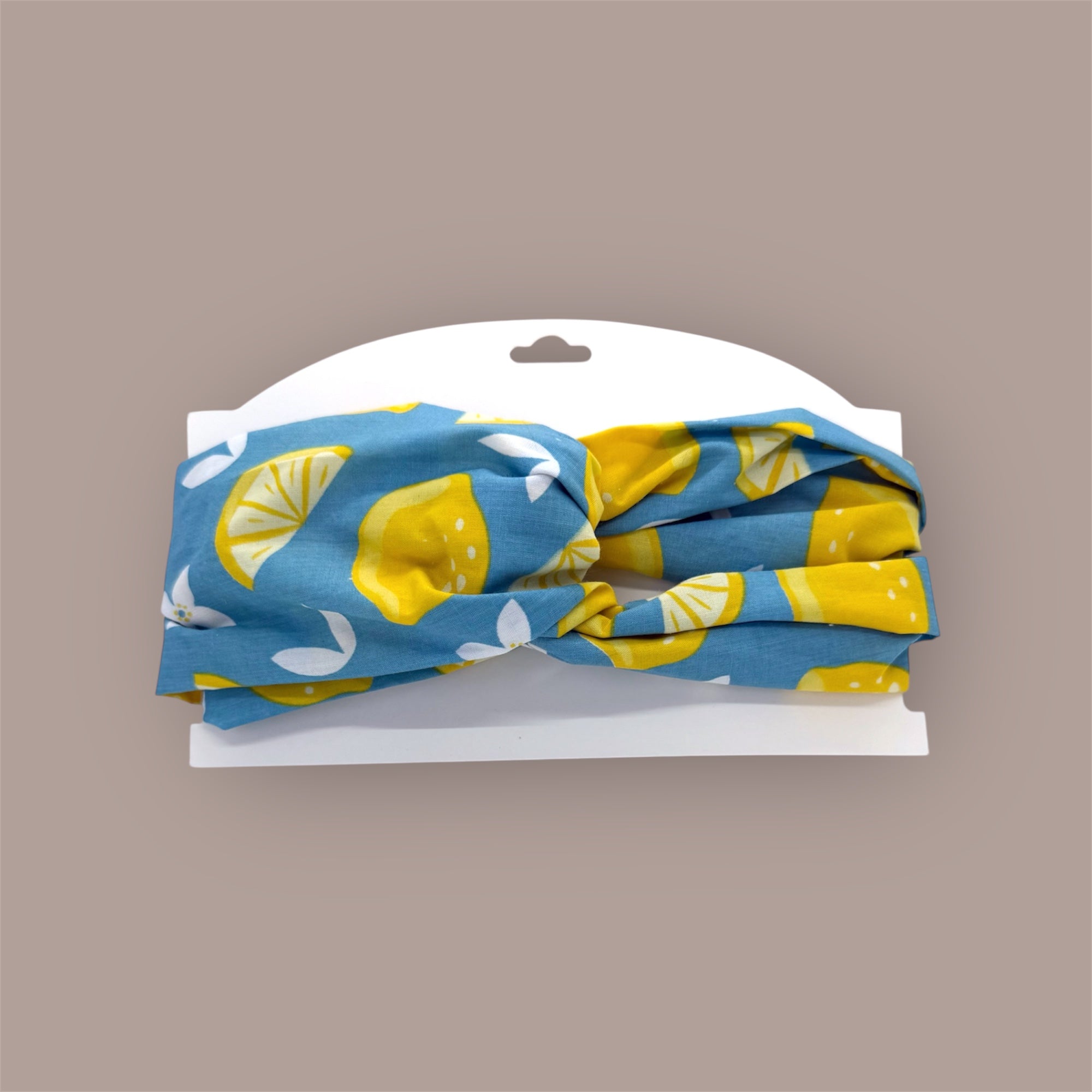 Cotton Twist Headband - Lemons Pattern