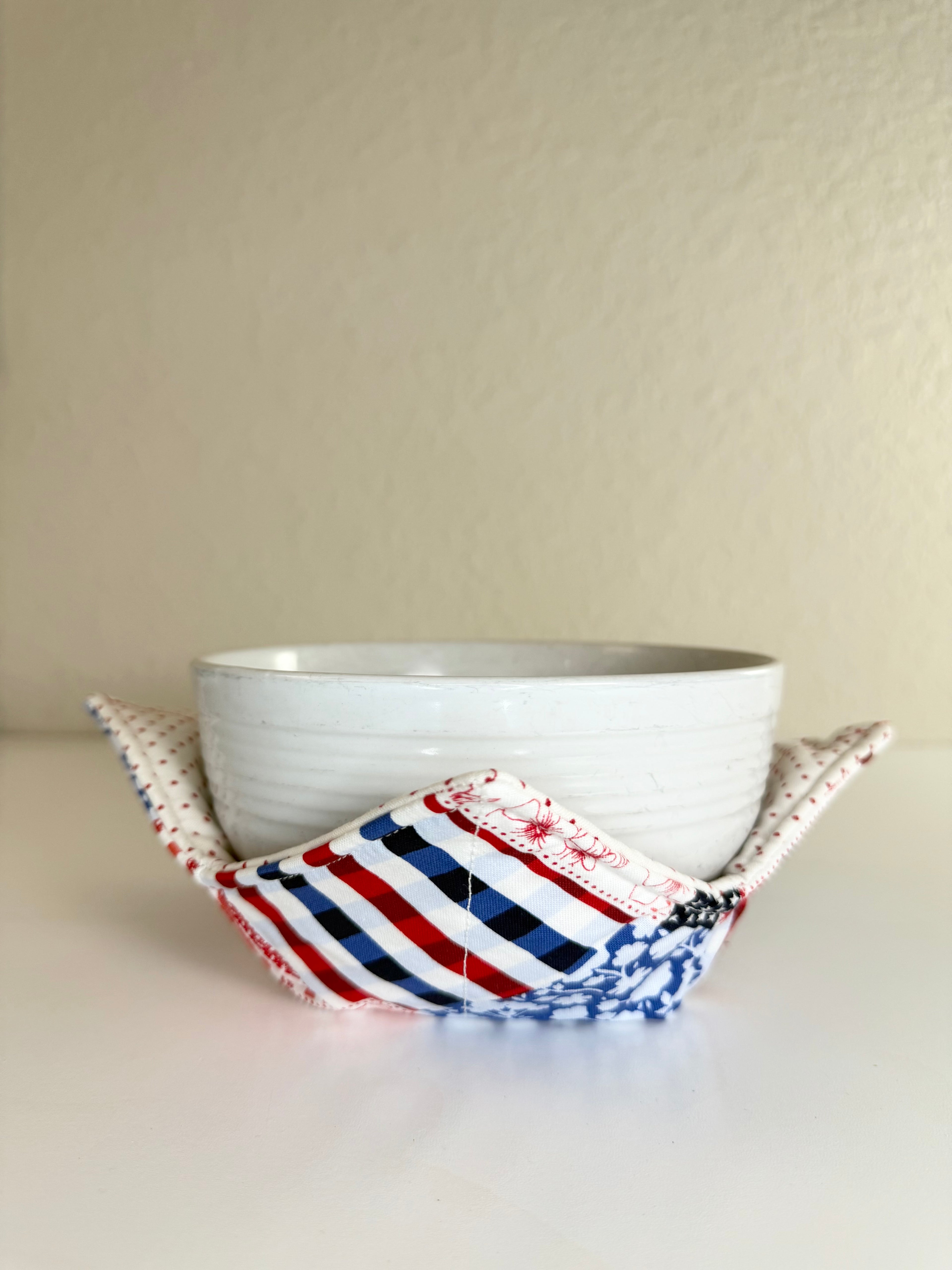 Patriotic Patchwork Pattern - Bowl Cozies