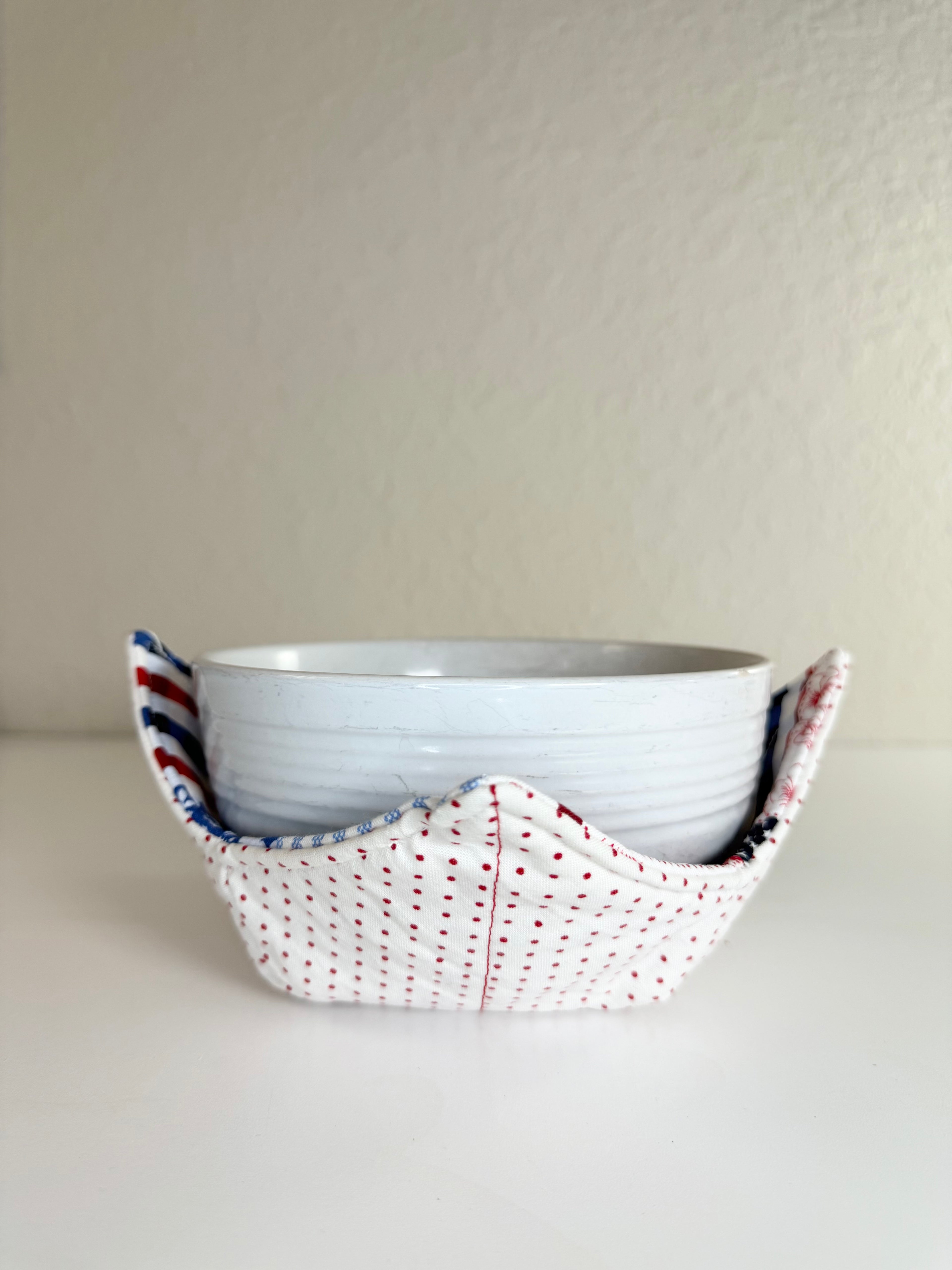 Patriotic Patchwork Pattern - Bowl Cozies