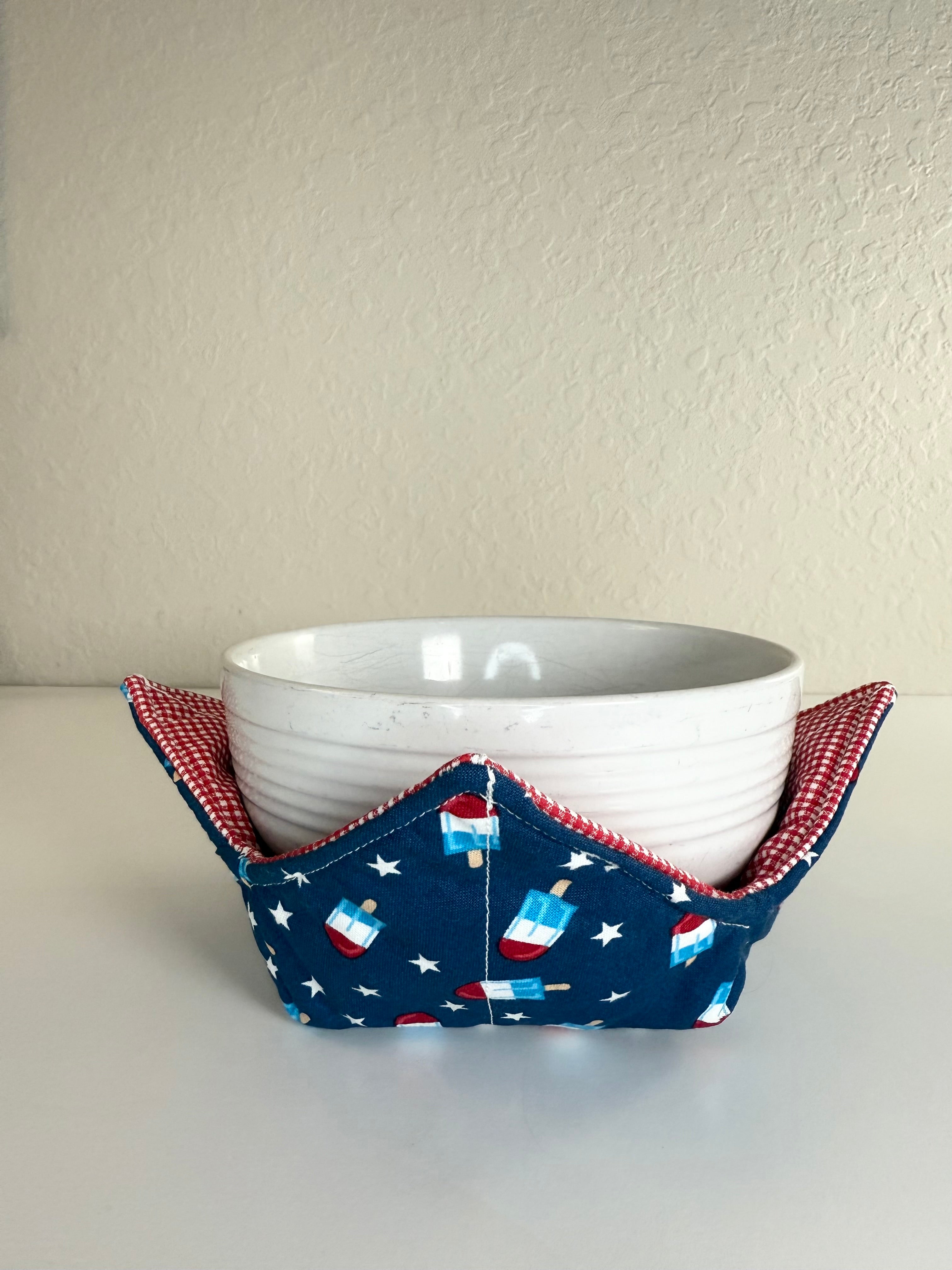 Red, White, and Blue Pops Pattern - Bowl Cozies