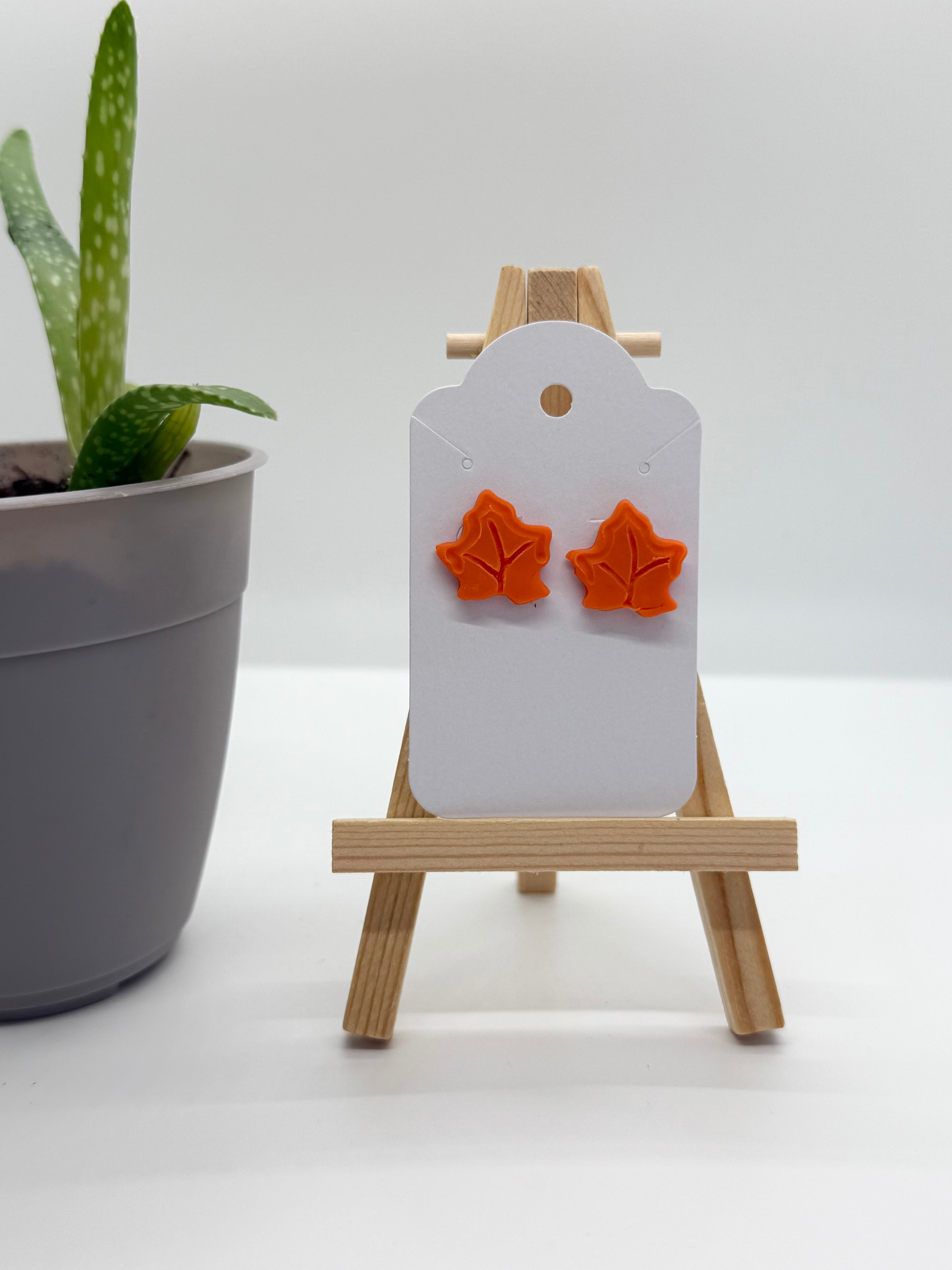 Little Maple Leaves -Polymer Clay Studs