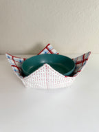 Red, White, and Blue Checkered Pattern - Bowl Cozies