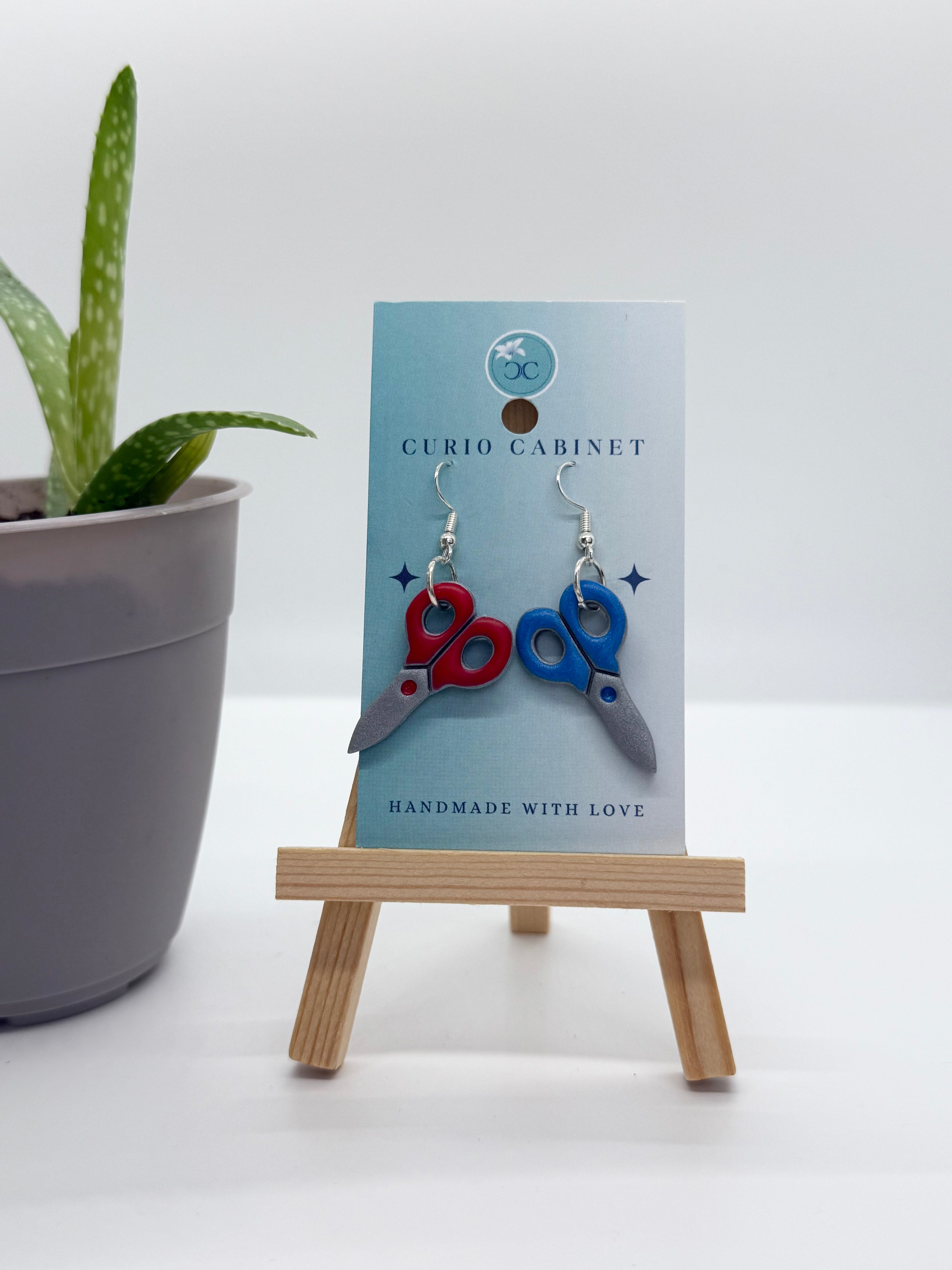 Mismatched Scissors - Polymer Clay Earrings
