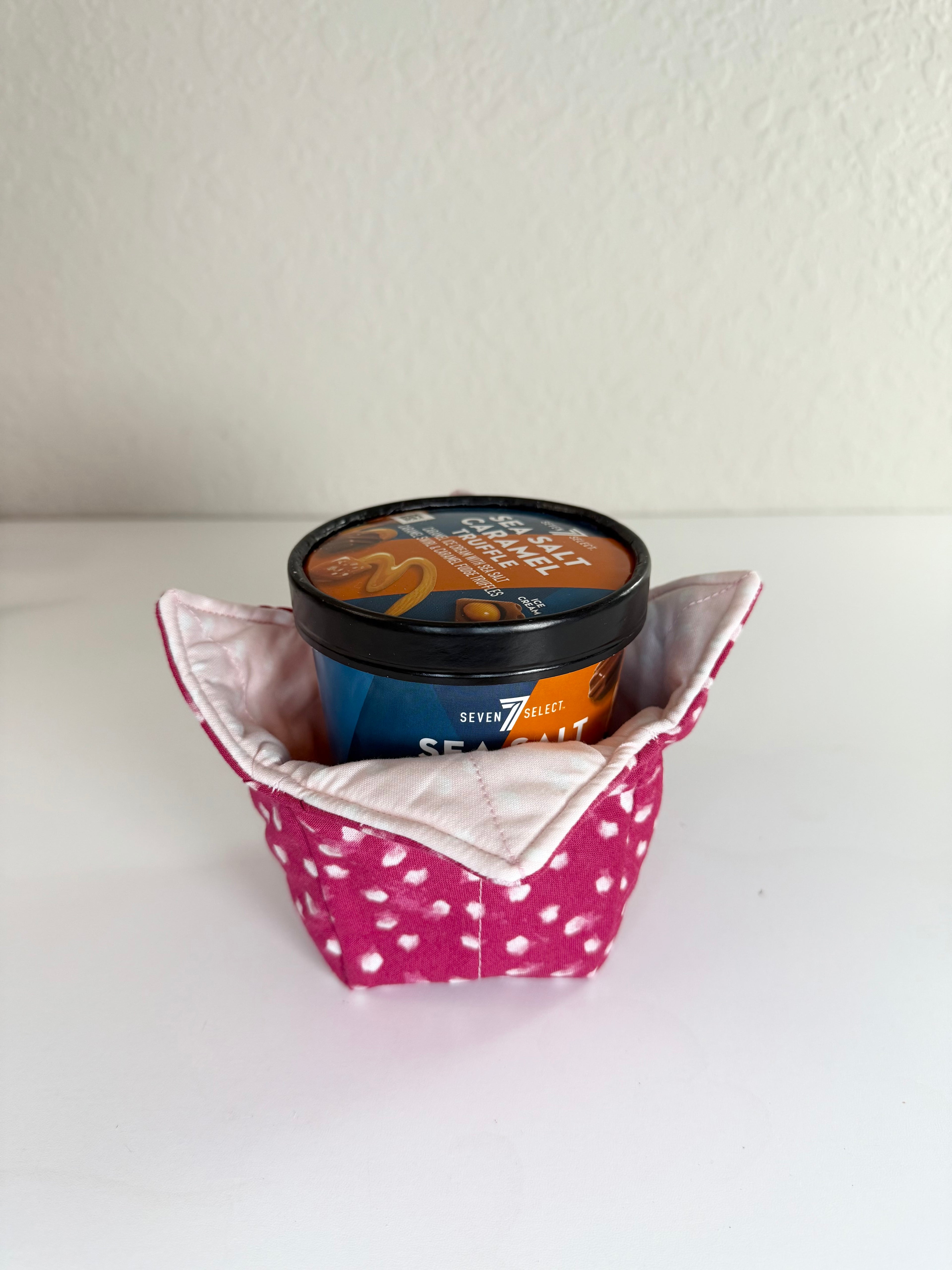 Two-Tone Pink Speckled Pattern - Bowl Cozies