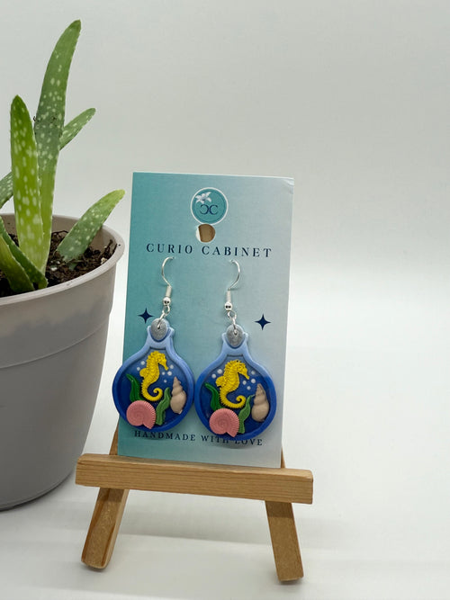 (Sea) A Message in a Bottle - Polymer Clay Earrings