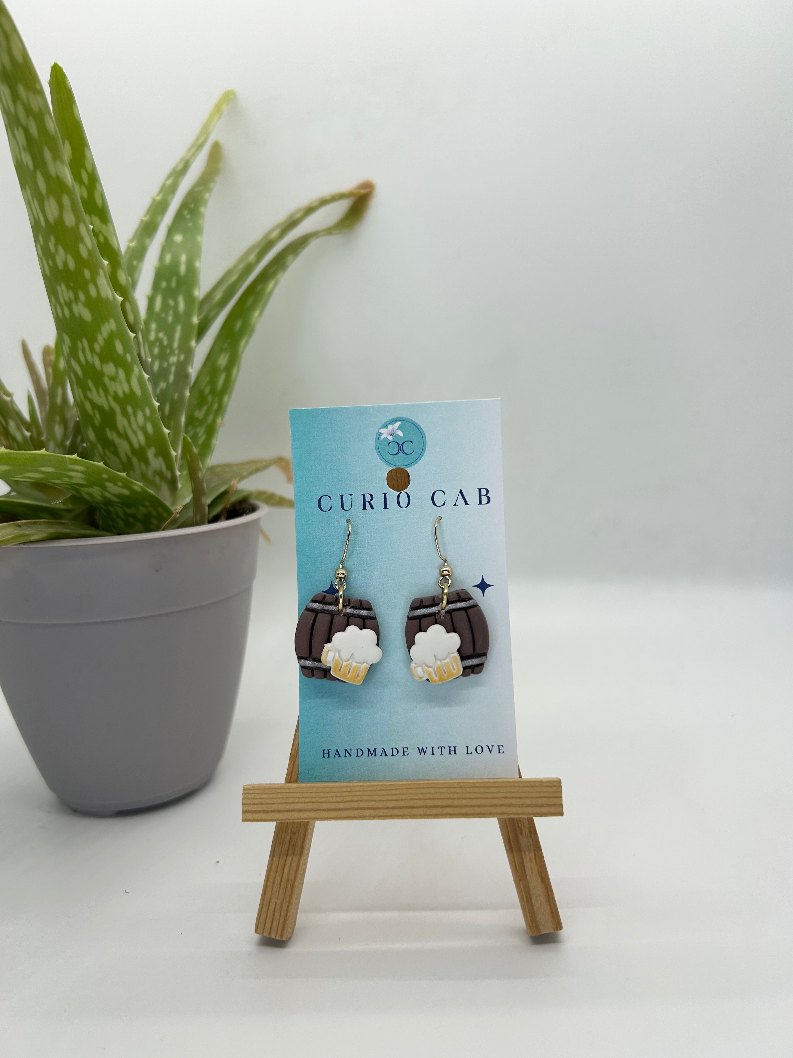 Beer Barrels - Polymer Clay Earrings