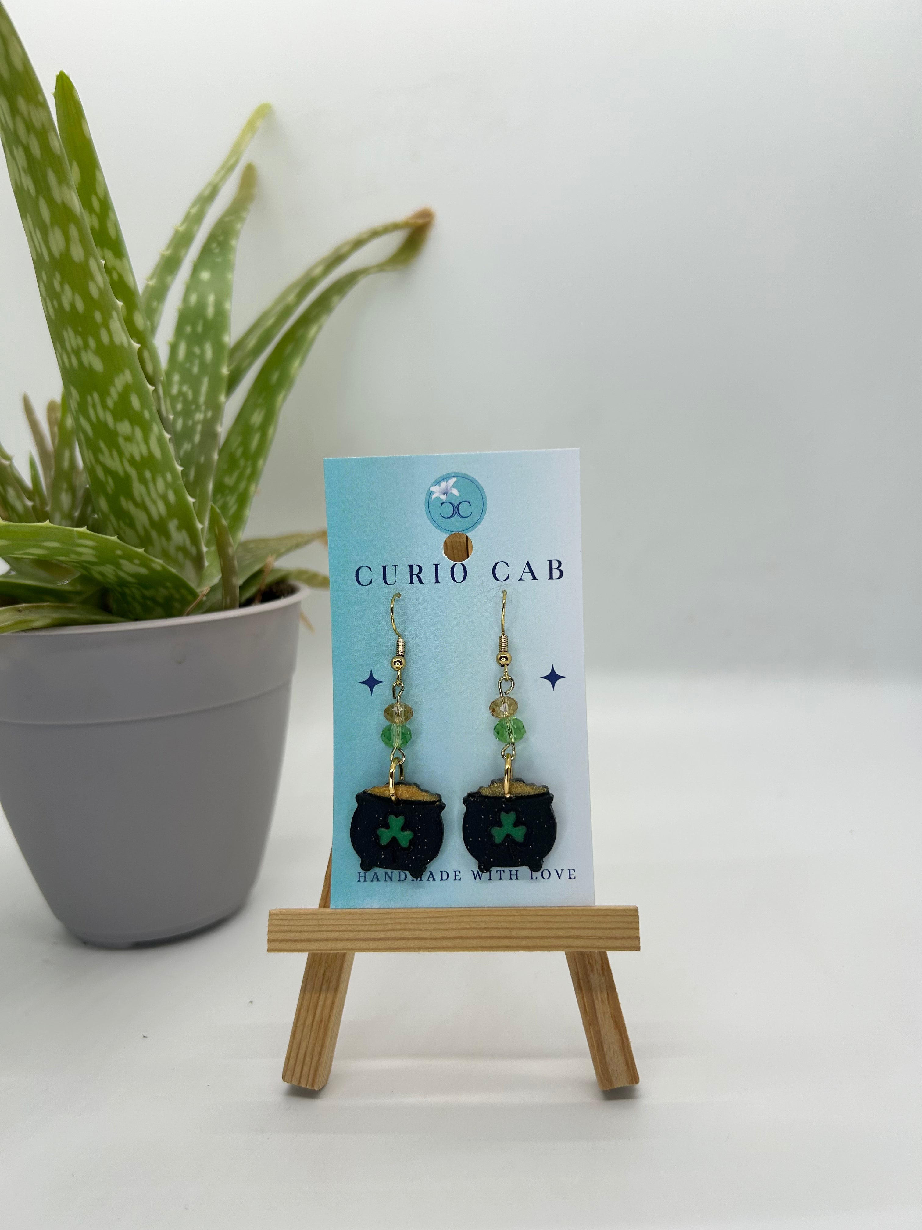 Pot O' Gold - Polymer Clay Earrings