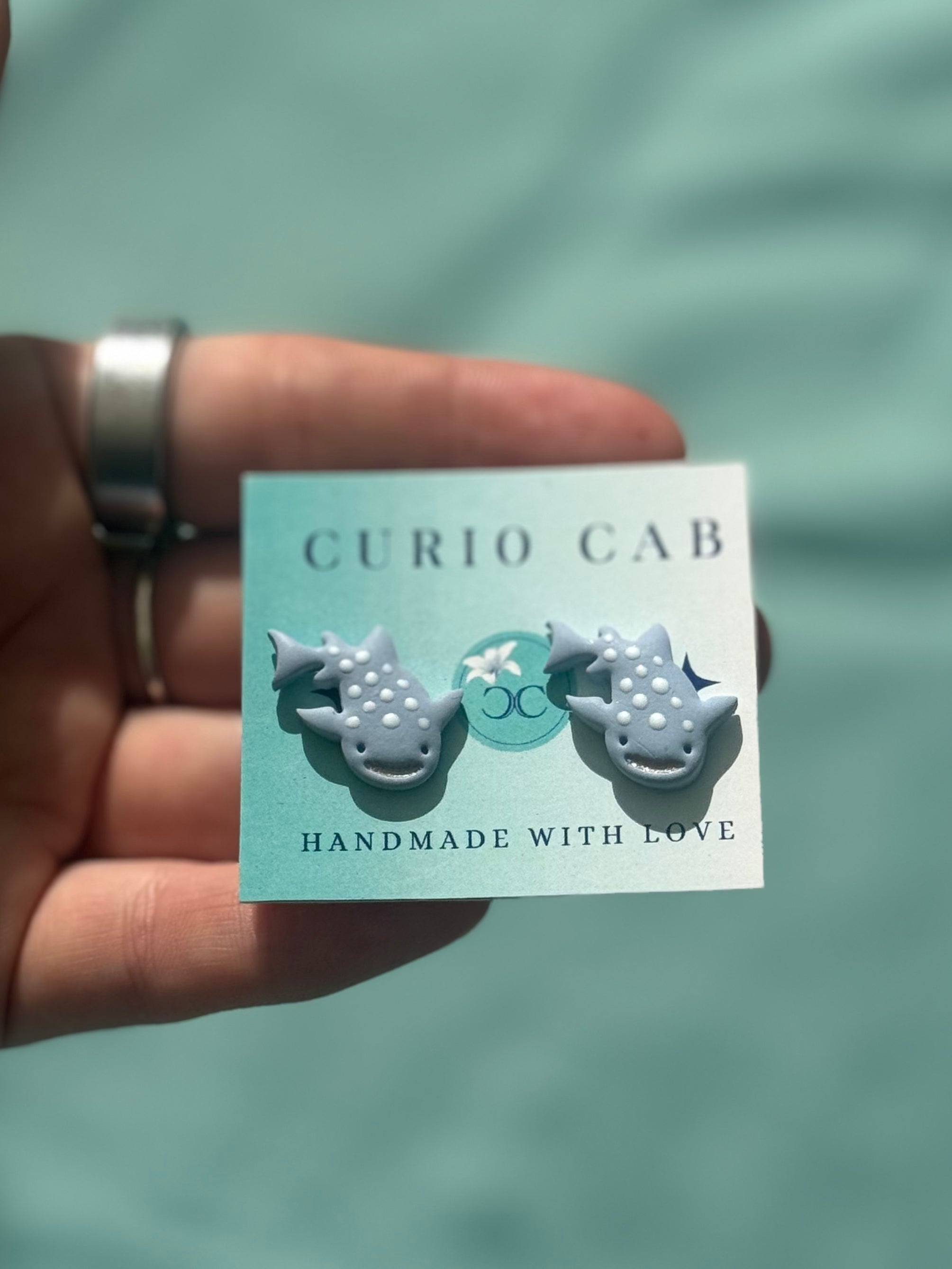Whale Sharks - Polymer Clay Studs