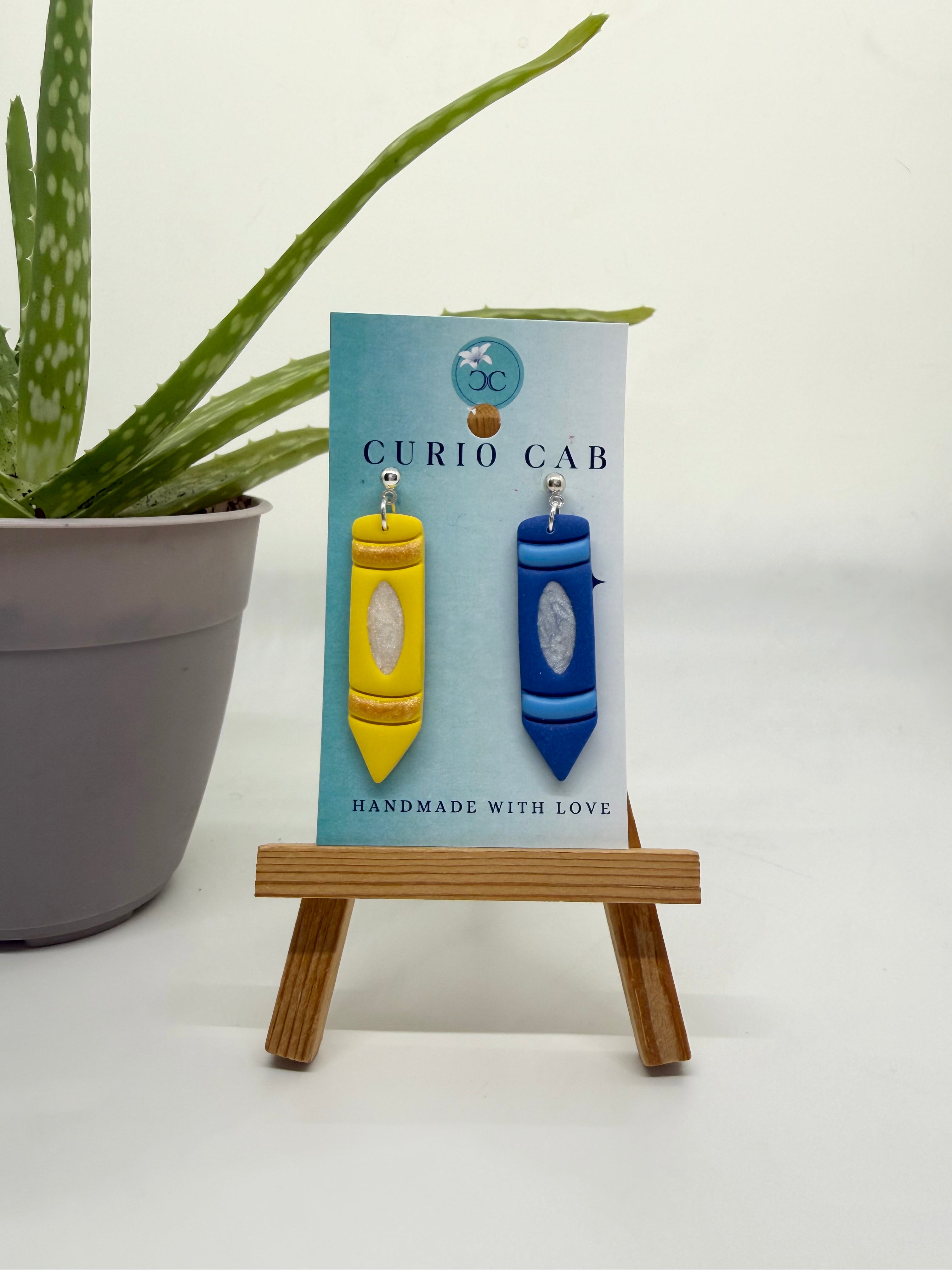 School Crayons - Polymer Clay Earrings