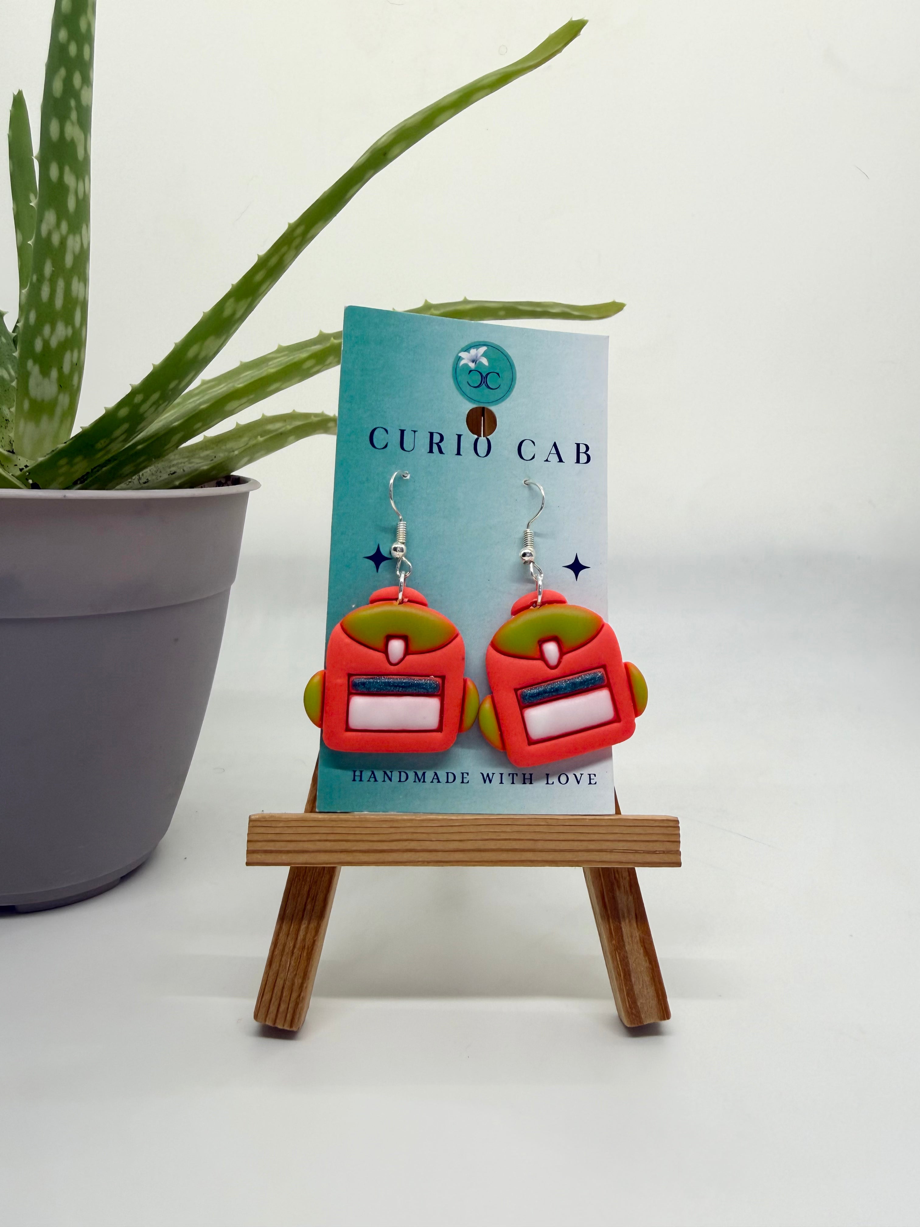 Backpacks - Polymer Clay Earrings
