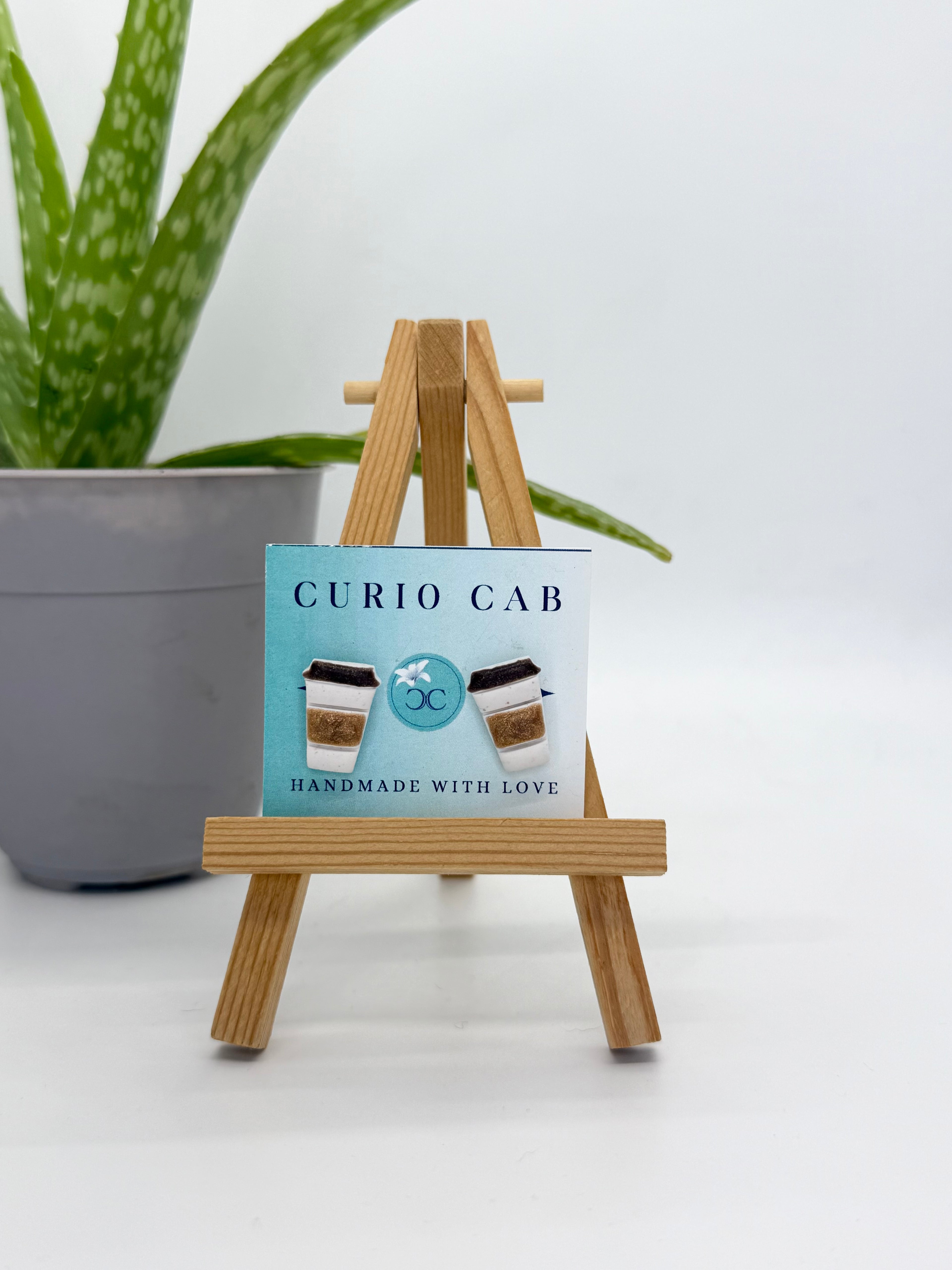 To-Go Coffee Cups - Polymer Clay Studs