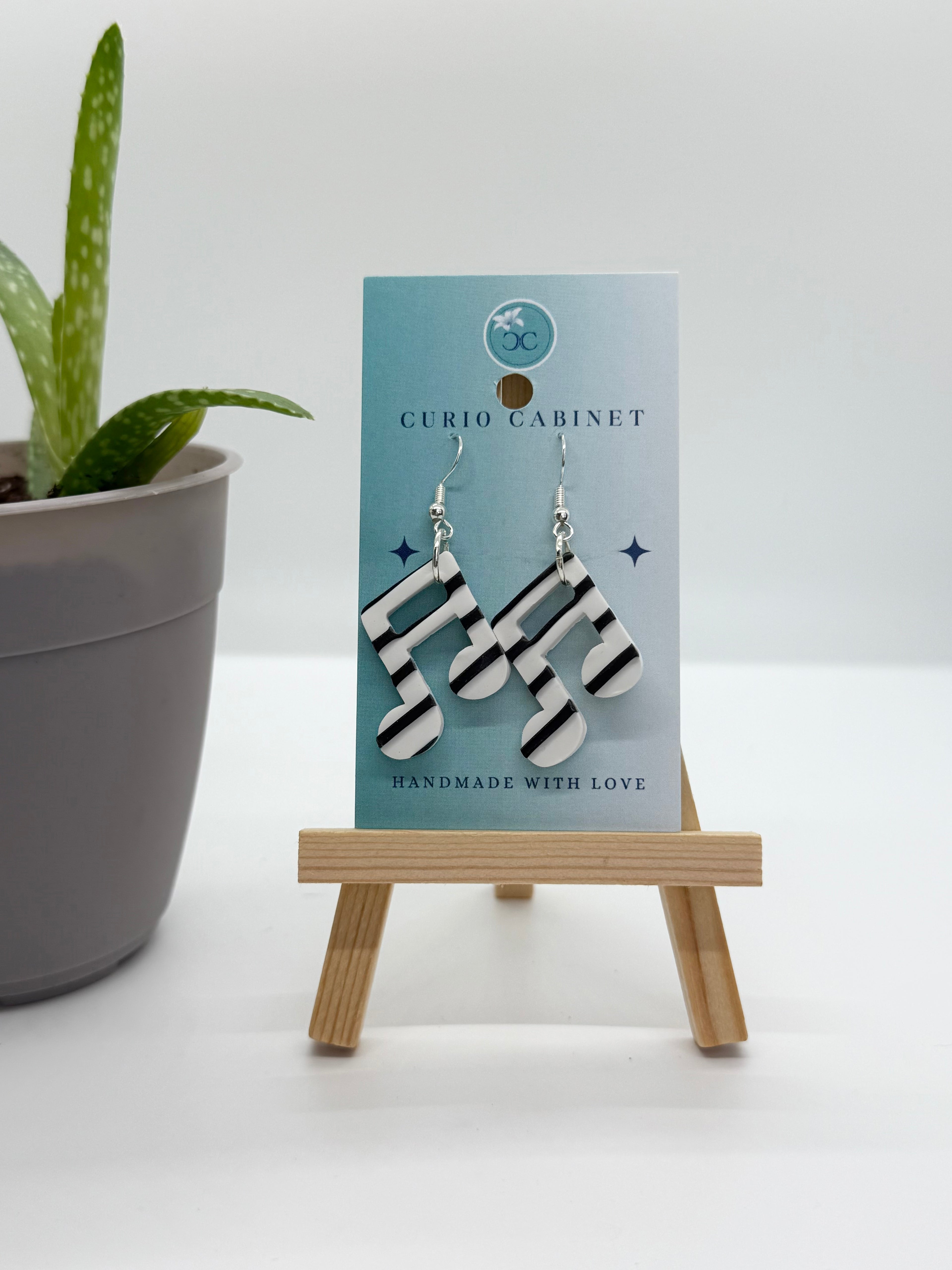 Sheet Music Notes - Polymer Clay Earrings