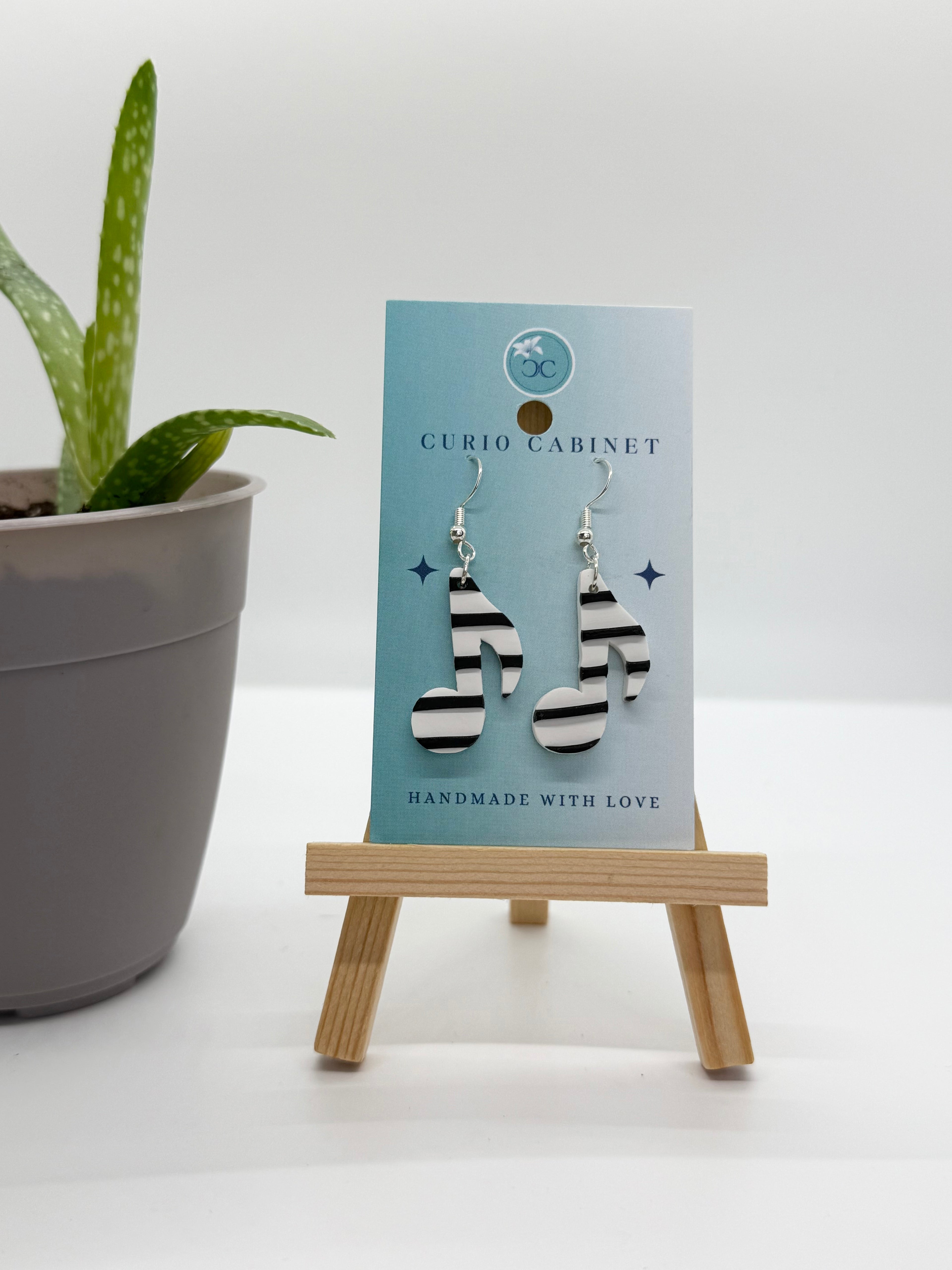 Sheet Music Notes - Polymer Clay Earrings