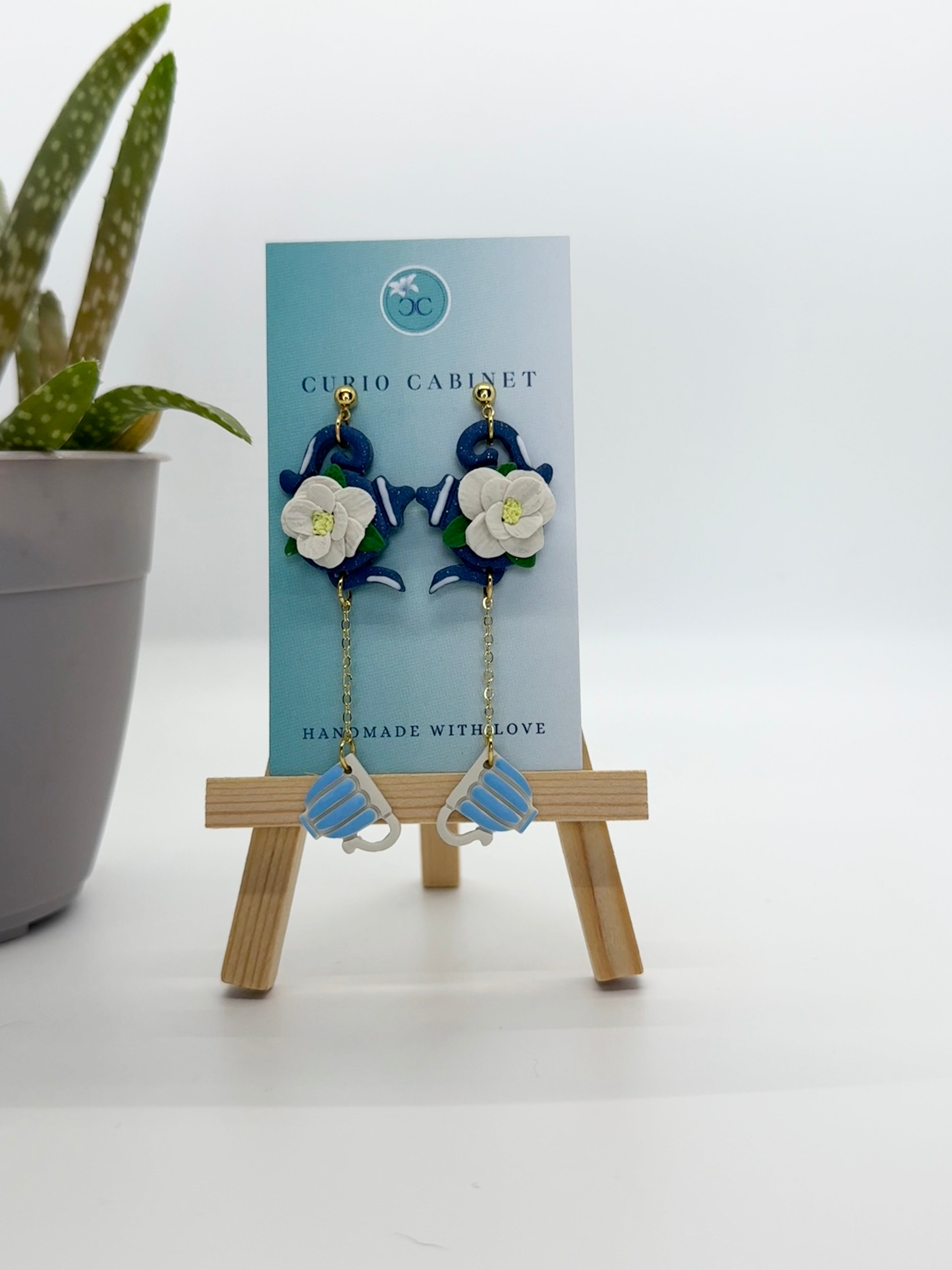 Floral Tea Party - Polymer Clay Earrings