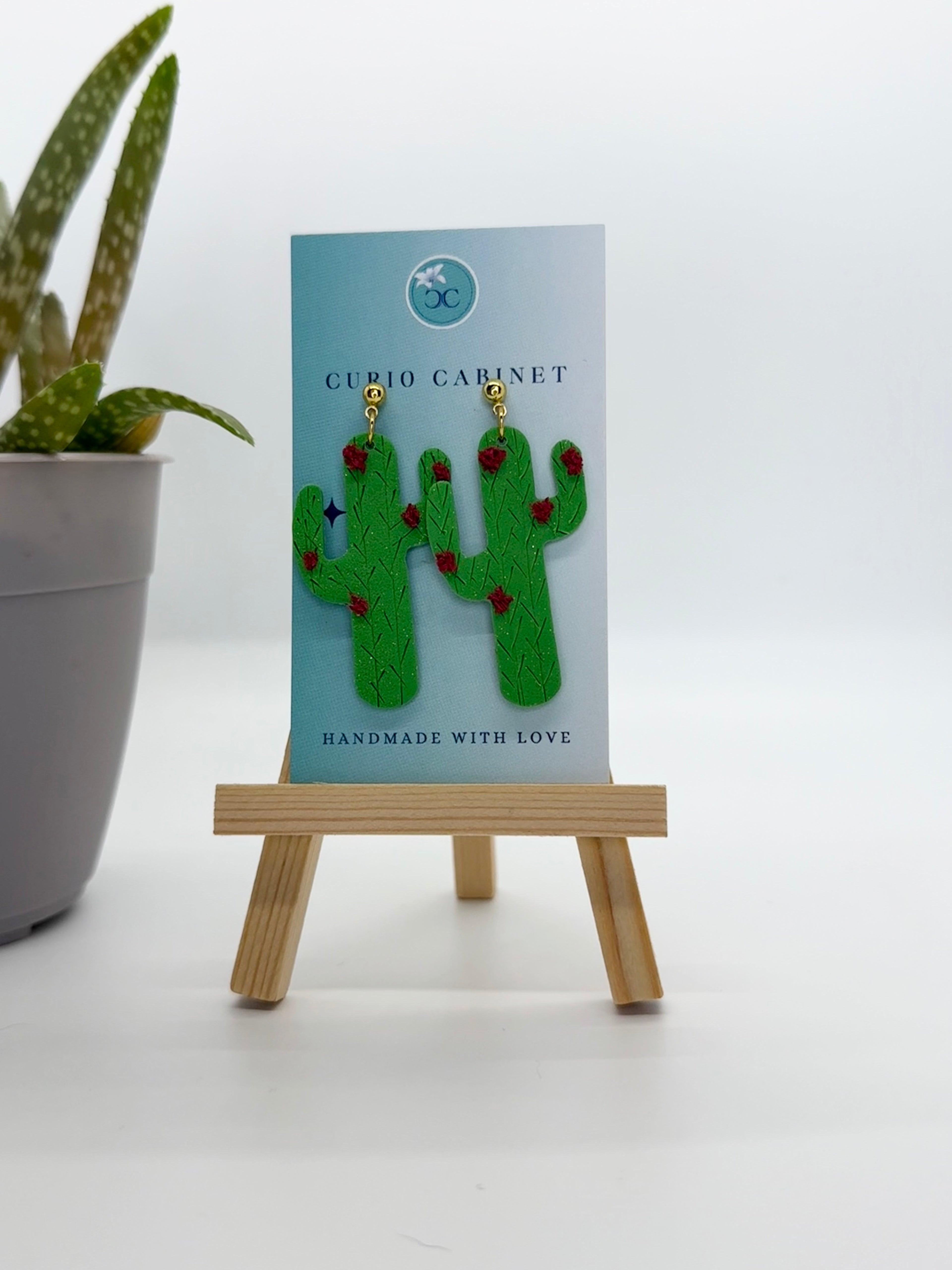 Saguaro - Polymer Clay Earrings
