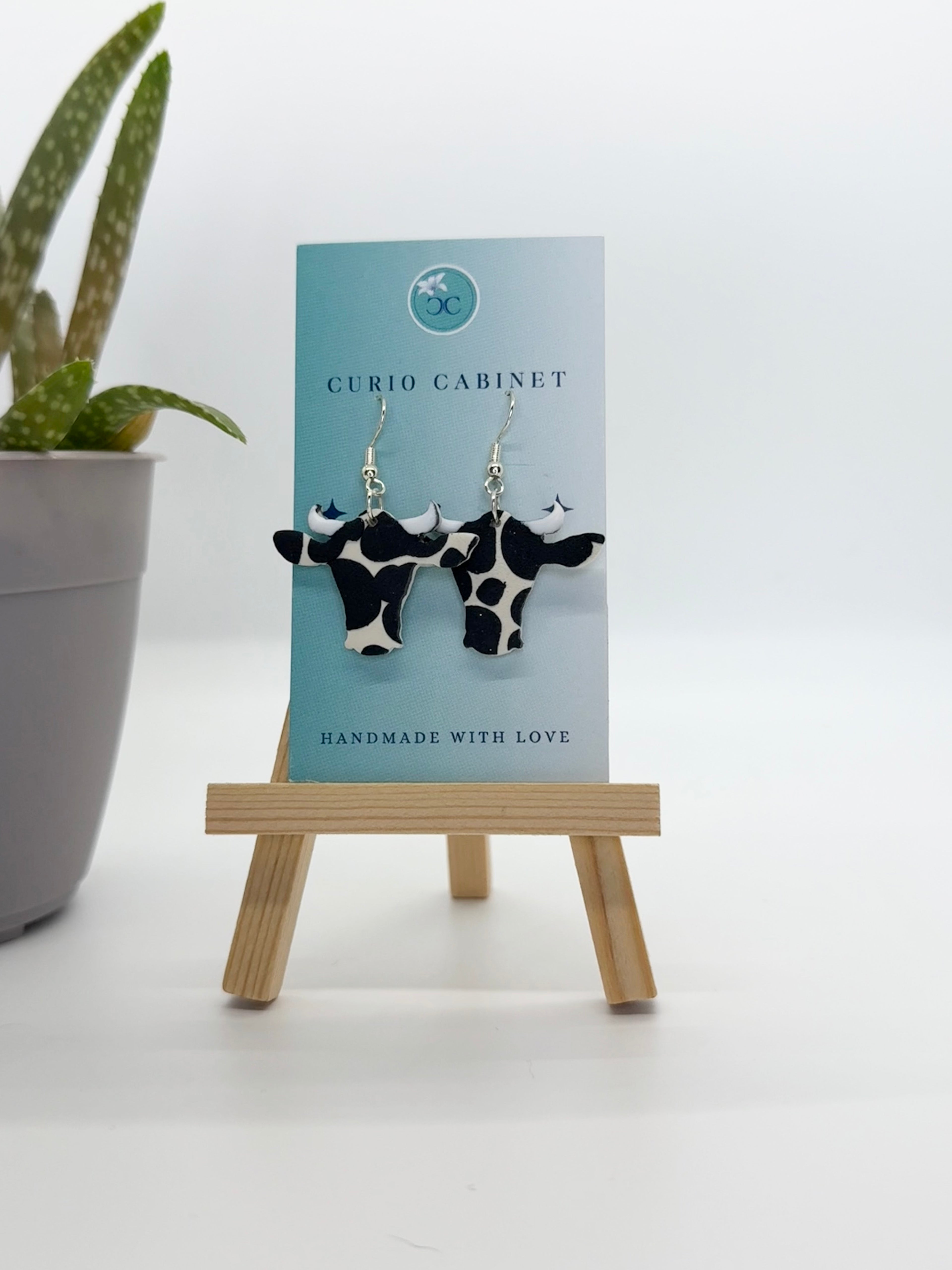 Moo - Polymer Clay Earrings