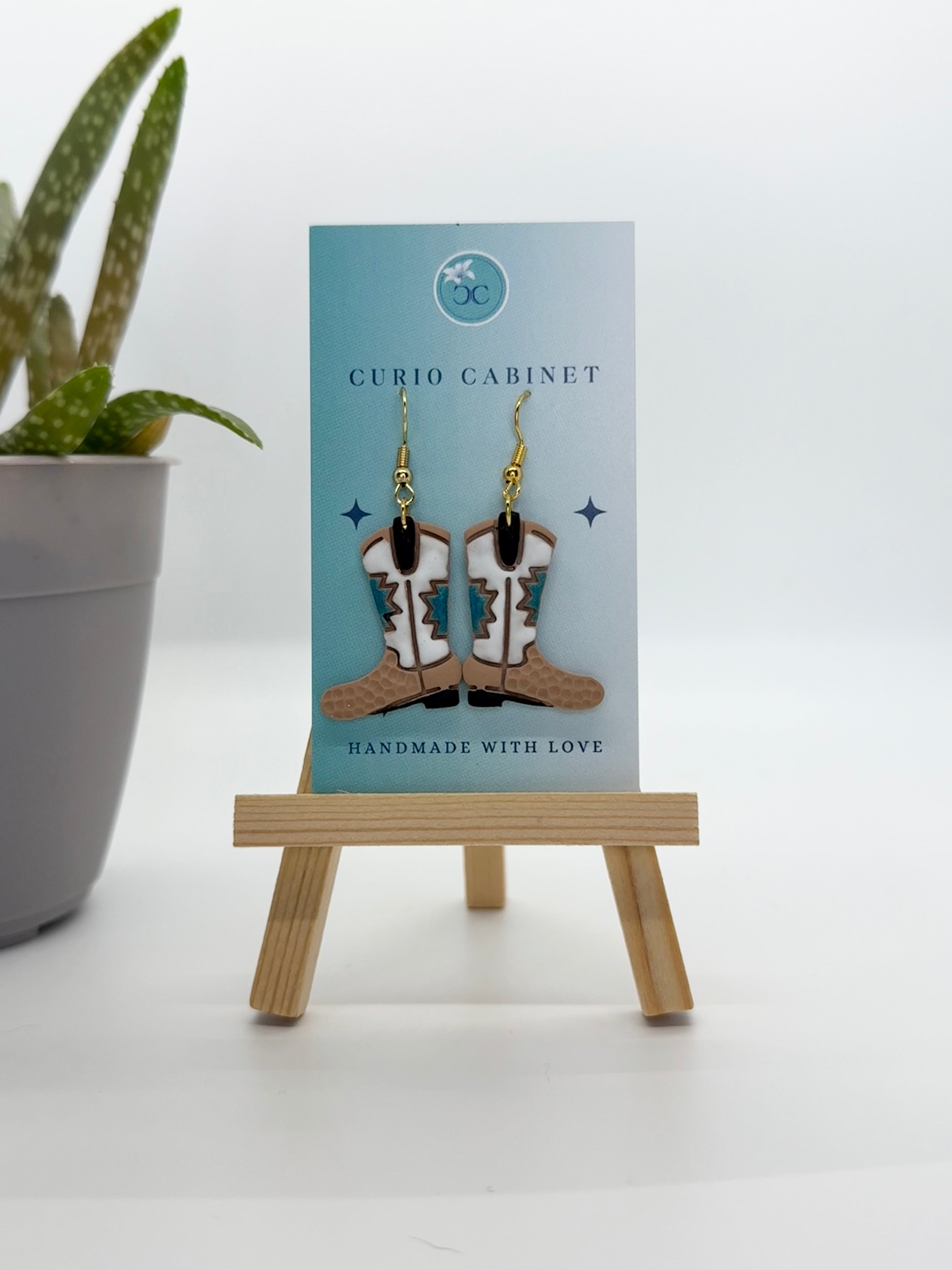 Cowboy Boots - Polymer Clay Earrings