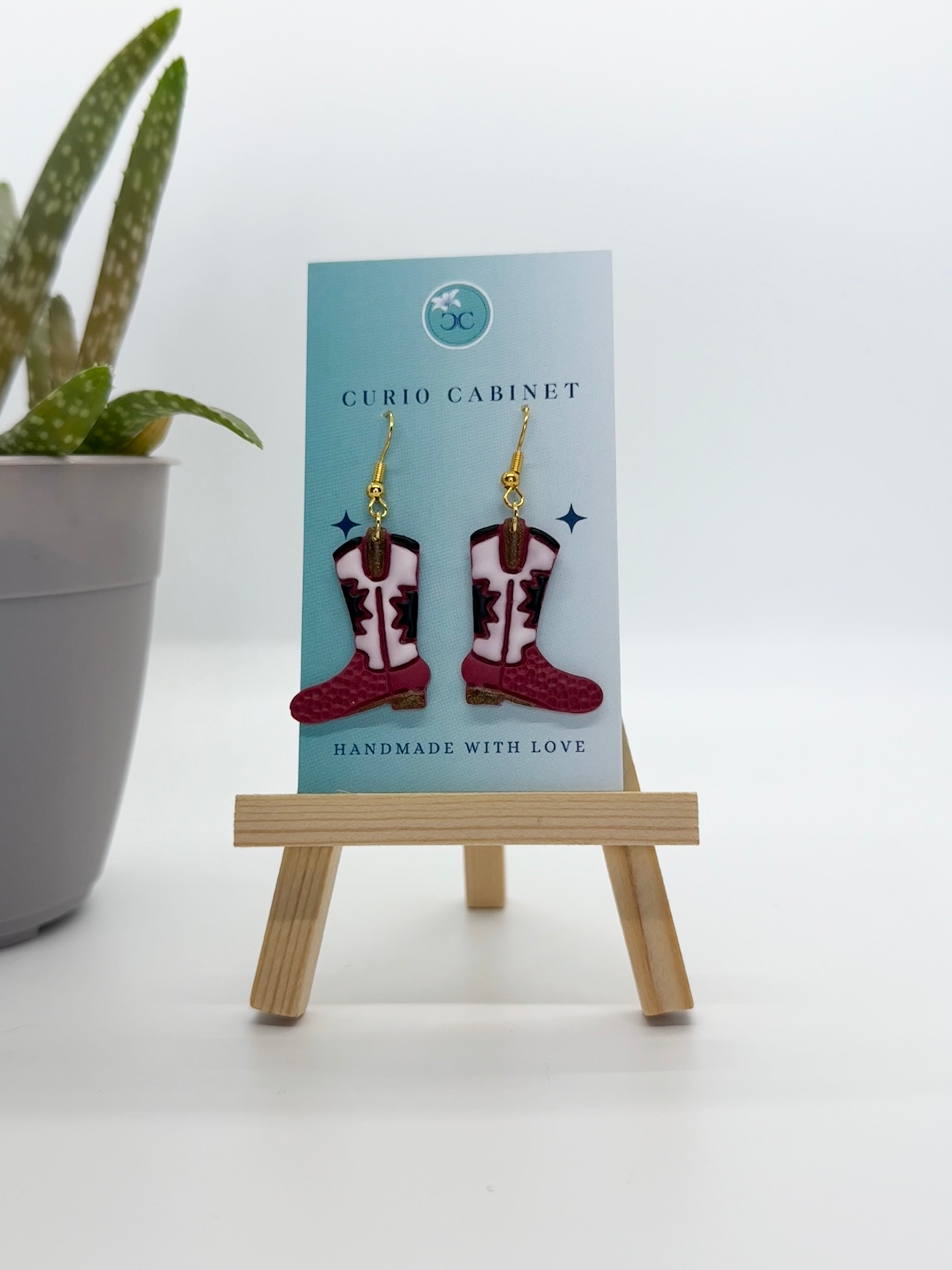 Cowboy Boots - Polymer Clay Earrings