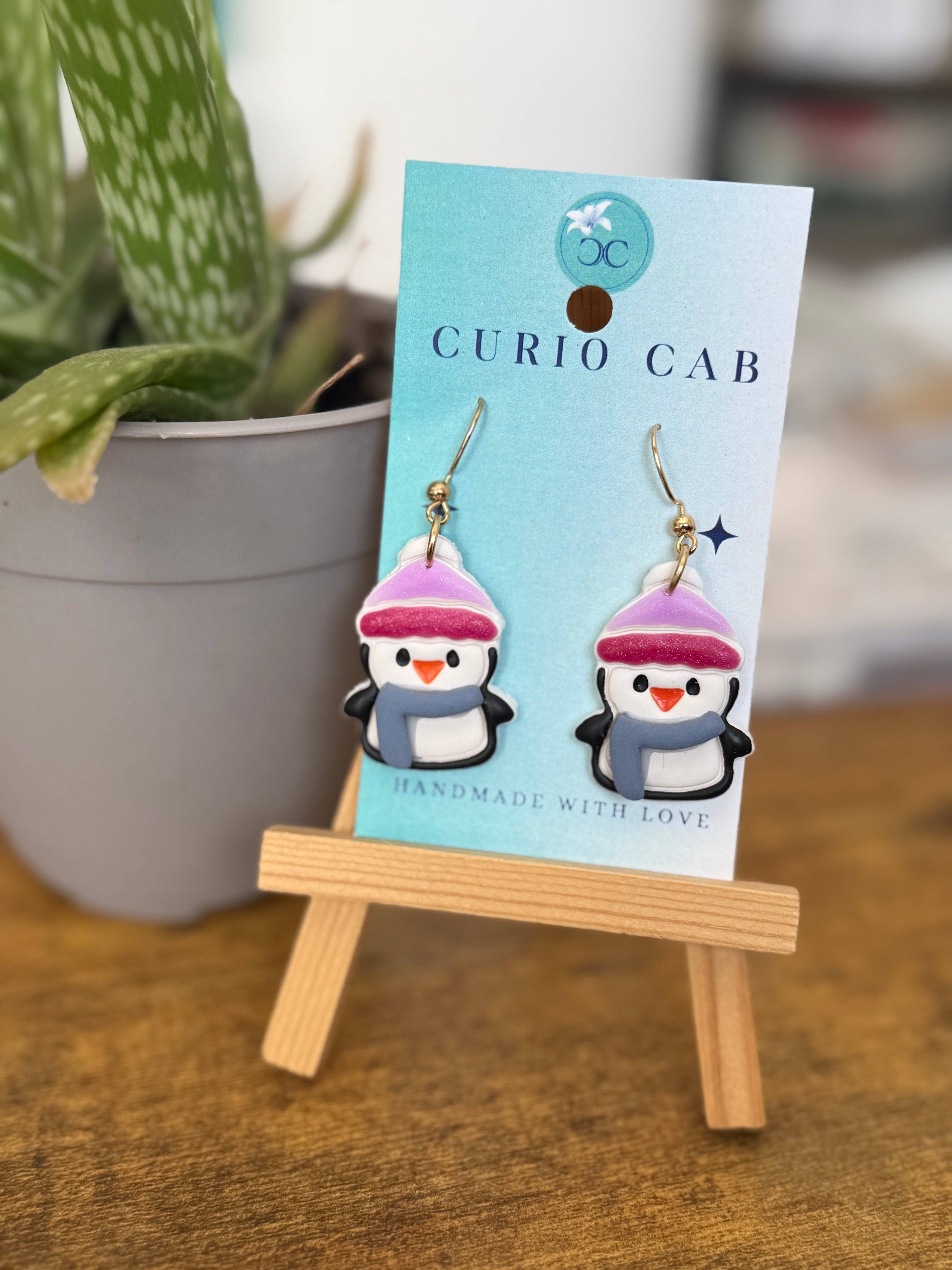 Polar Penguins- Polymer Clay Earrings