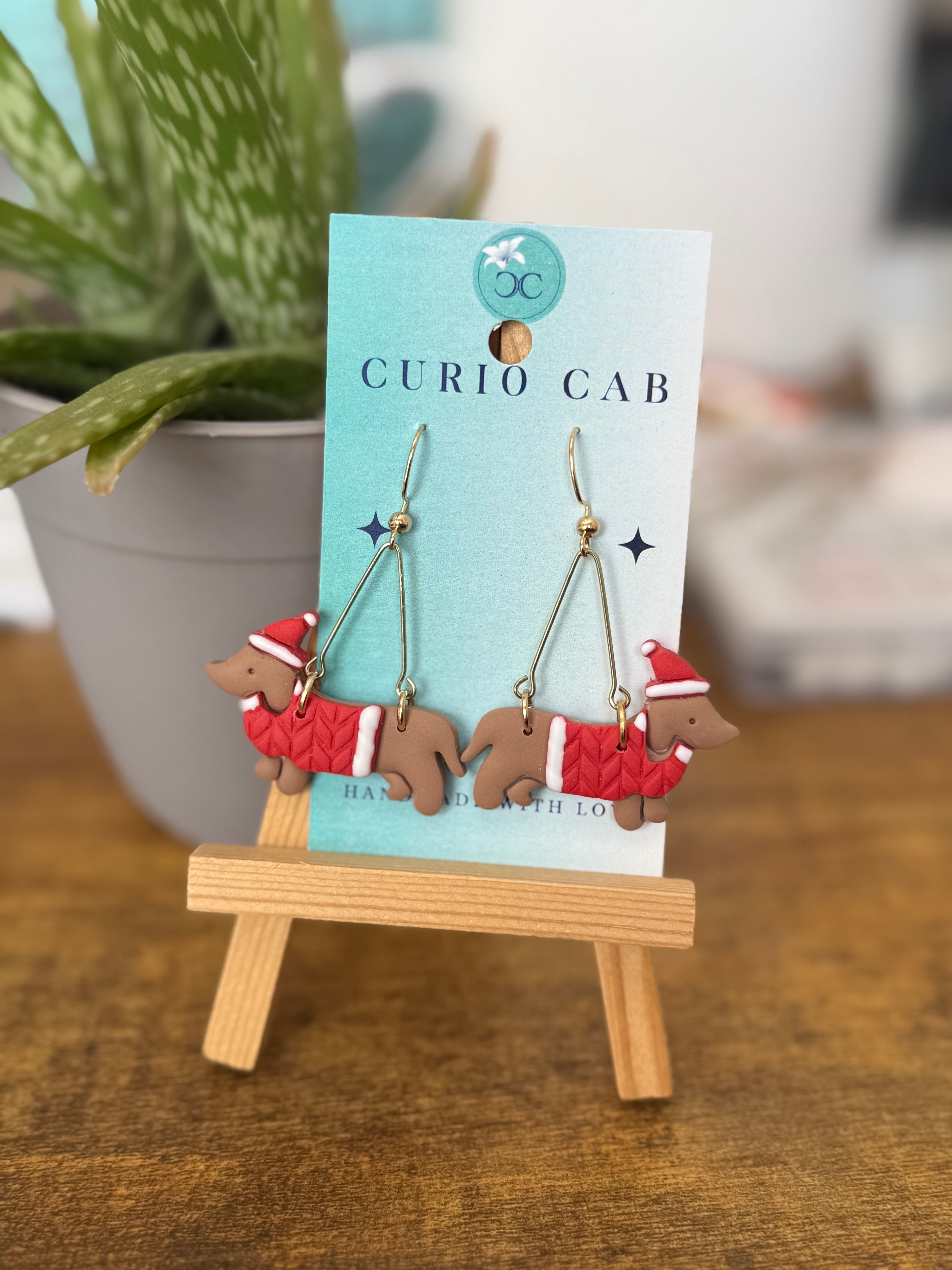 Sweater Weenie Dogs - Polymer Clay Earrings