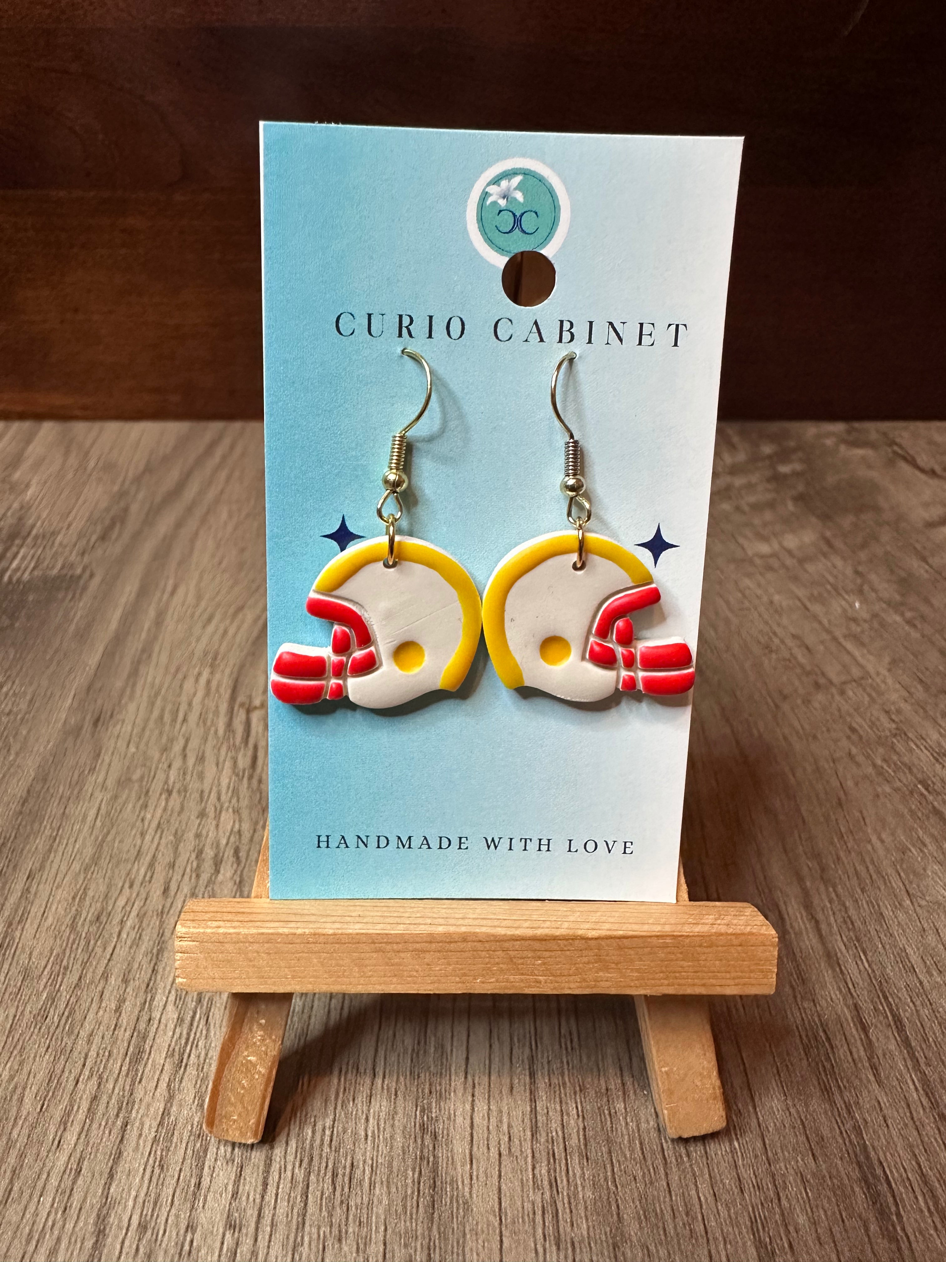 Team Helmets - Polymer Clay Earrings