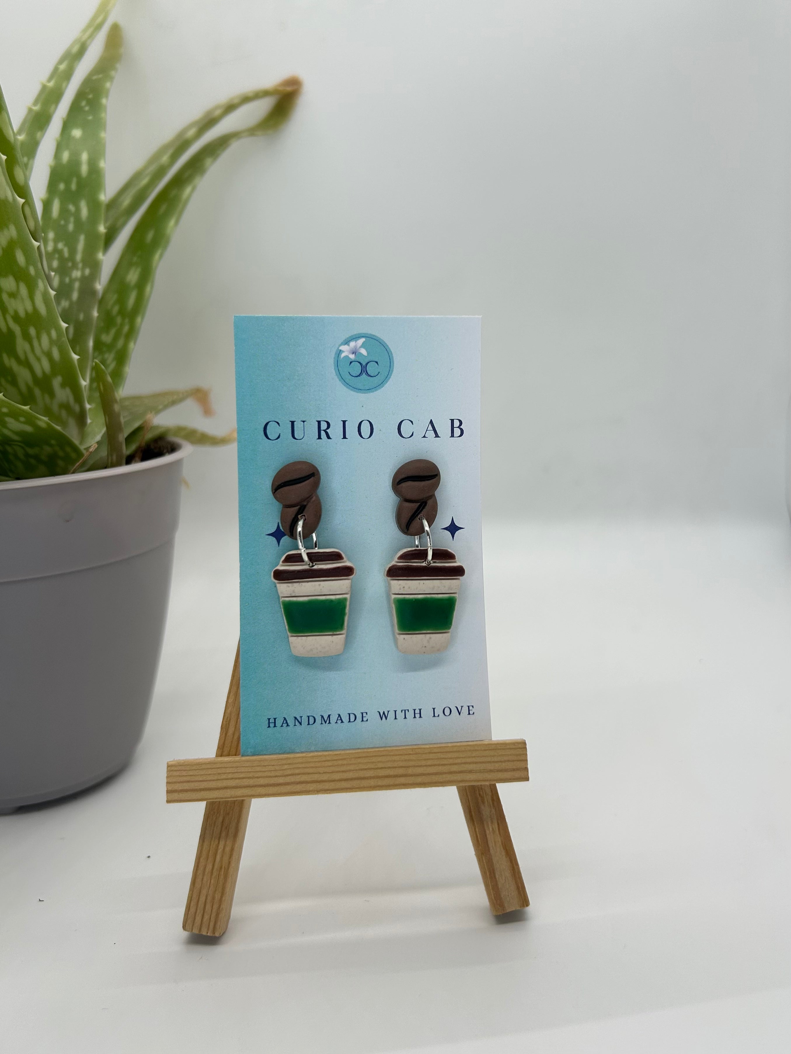 To-Go Coffes  - Polymer Clay Earrings