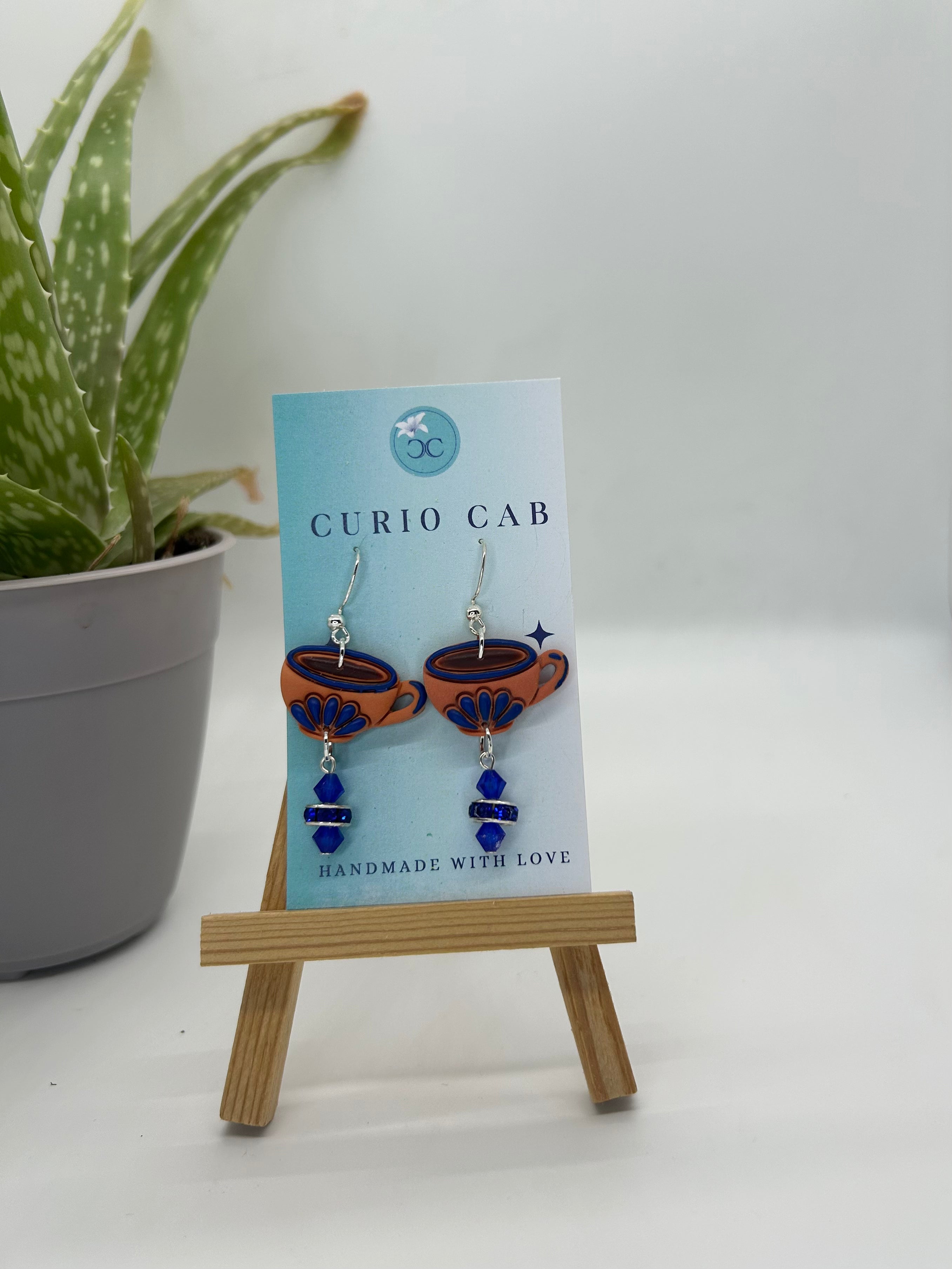 Gator Macchiatos  - Polymer Clay Earrings