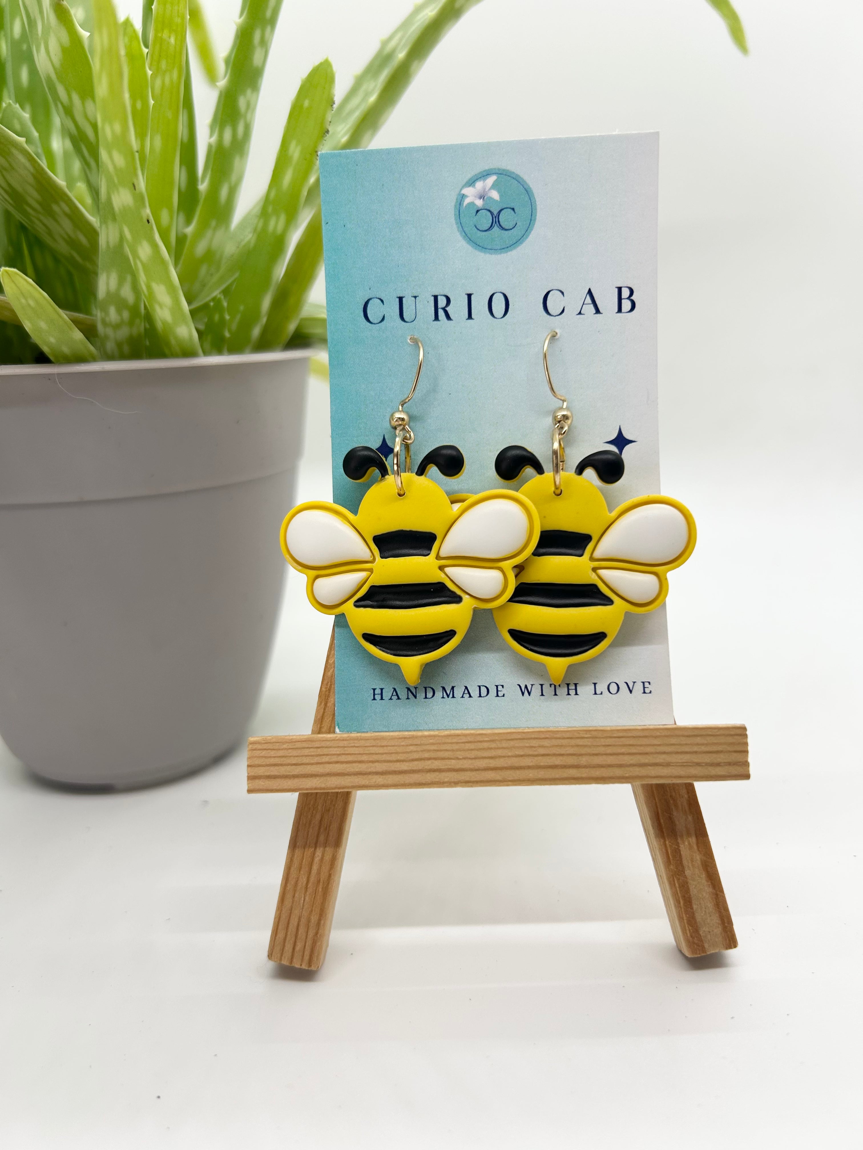 Buzzy Bees - Polymer Clay Earrings