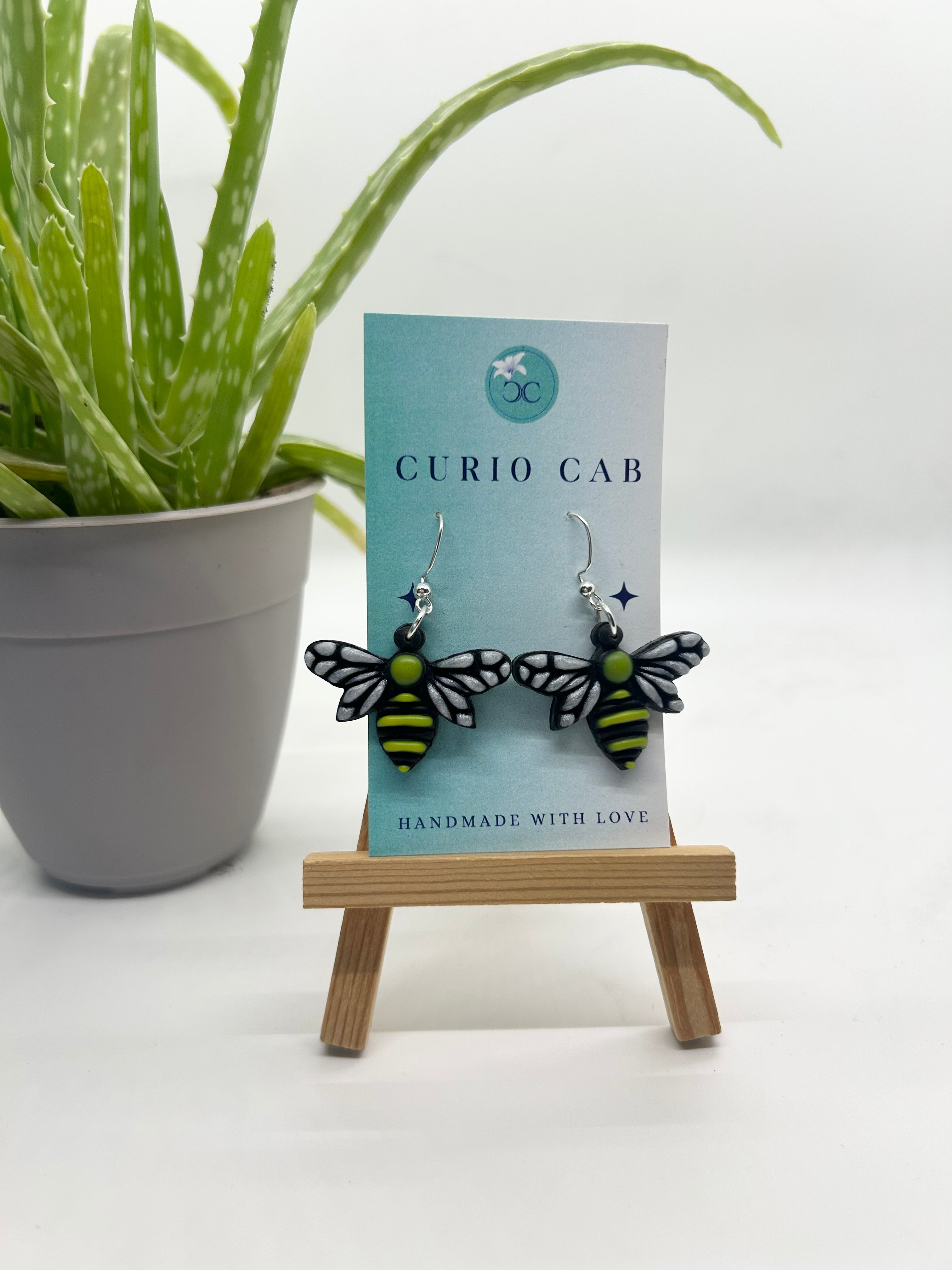 Victorian Bees - Polymer Clay Earrings