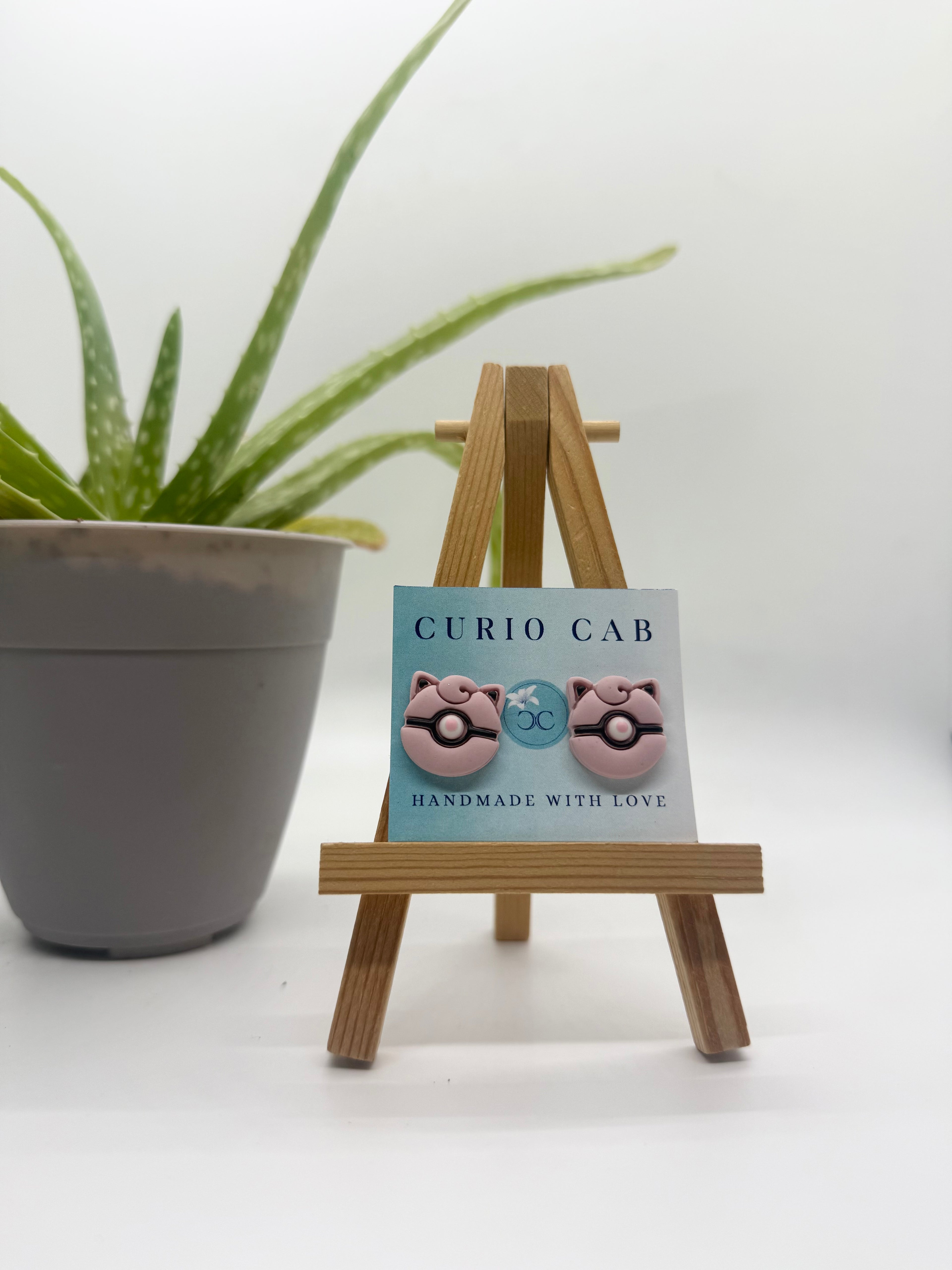 Colored Capture Creature Spheres - Polymer Clay Studs