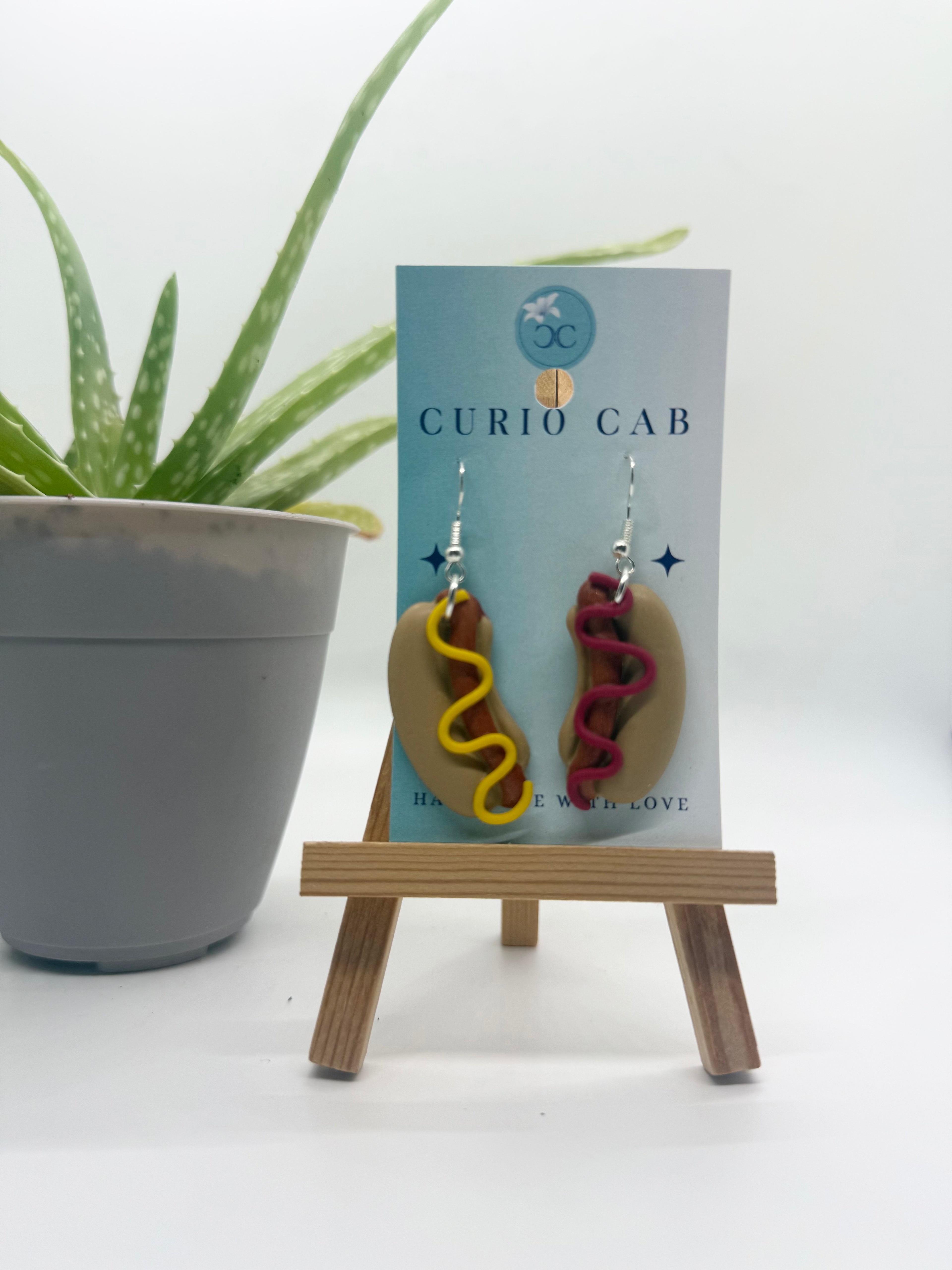 The American Hot Dog - Polymer Clay Earrings