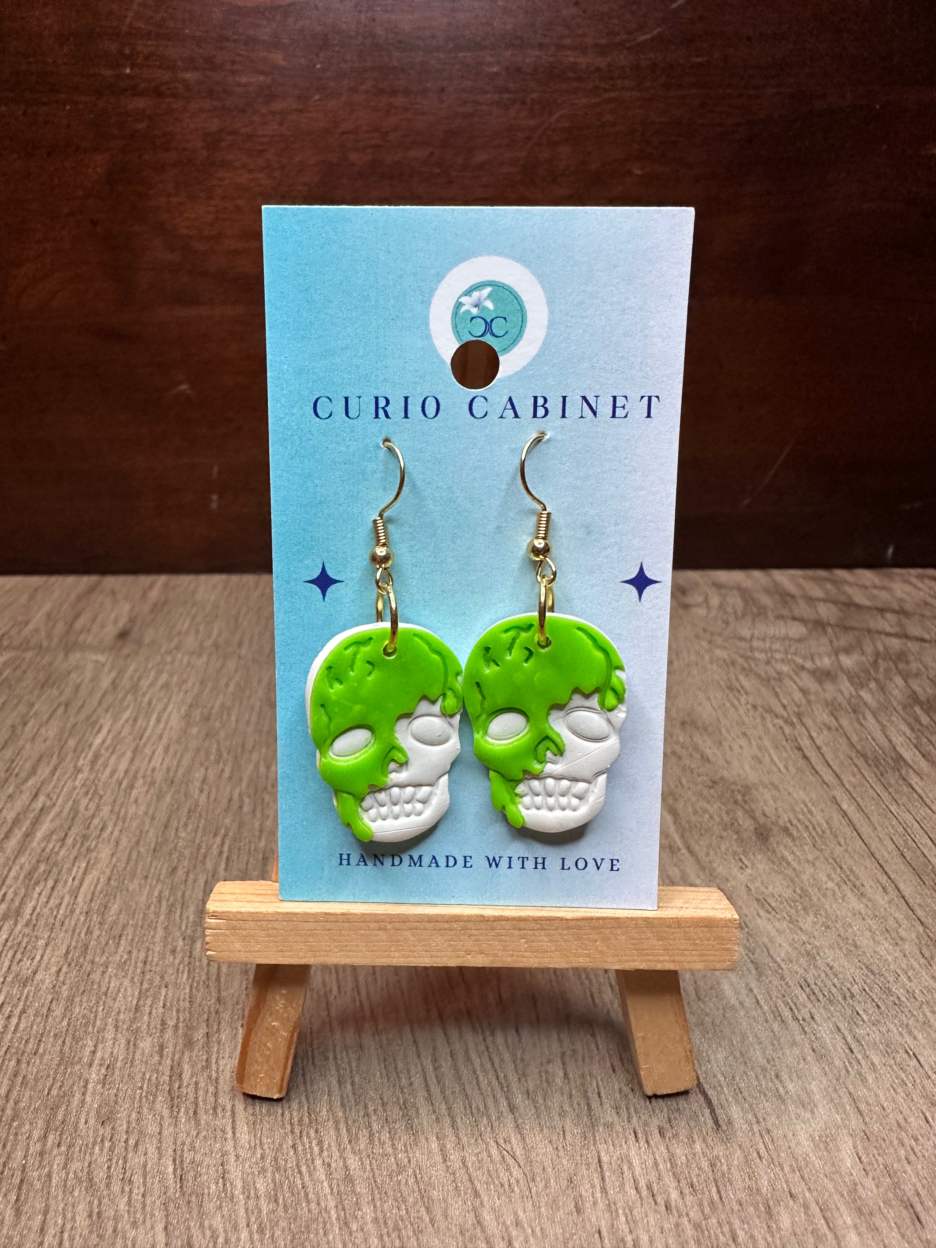 Melted Skulls - Polymer Clay Earrings
