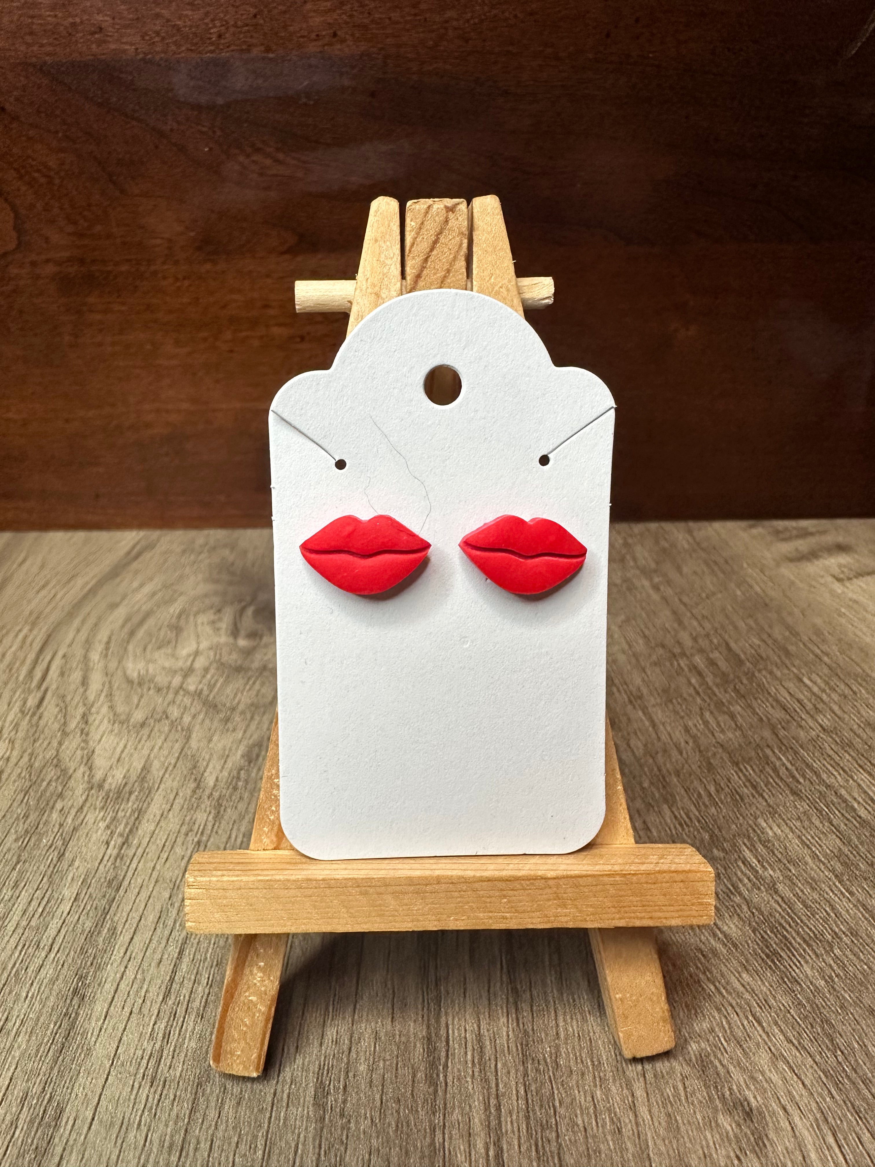 Kiss Lips - Polymer Clay Studs