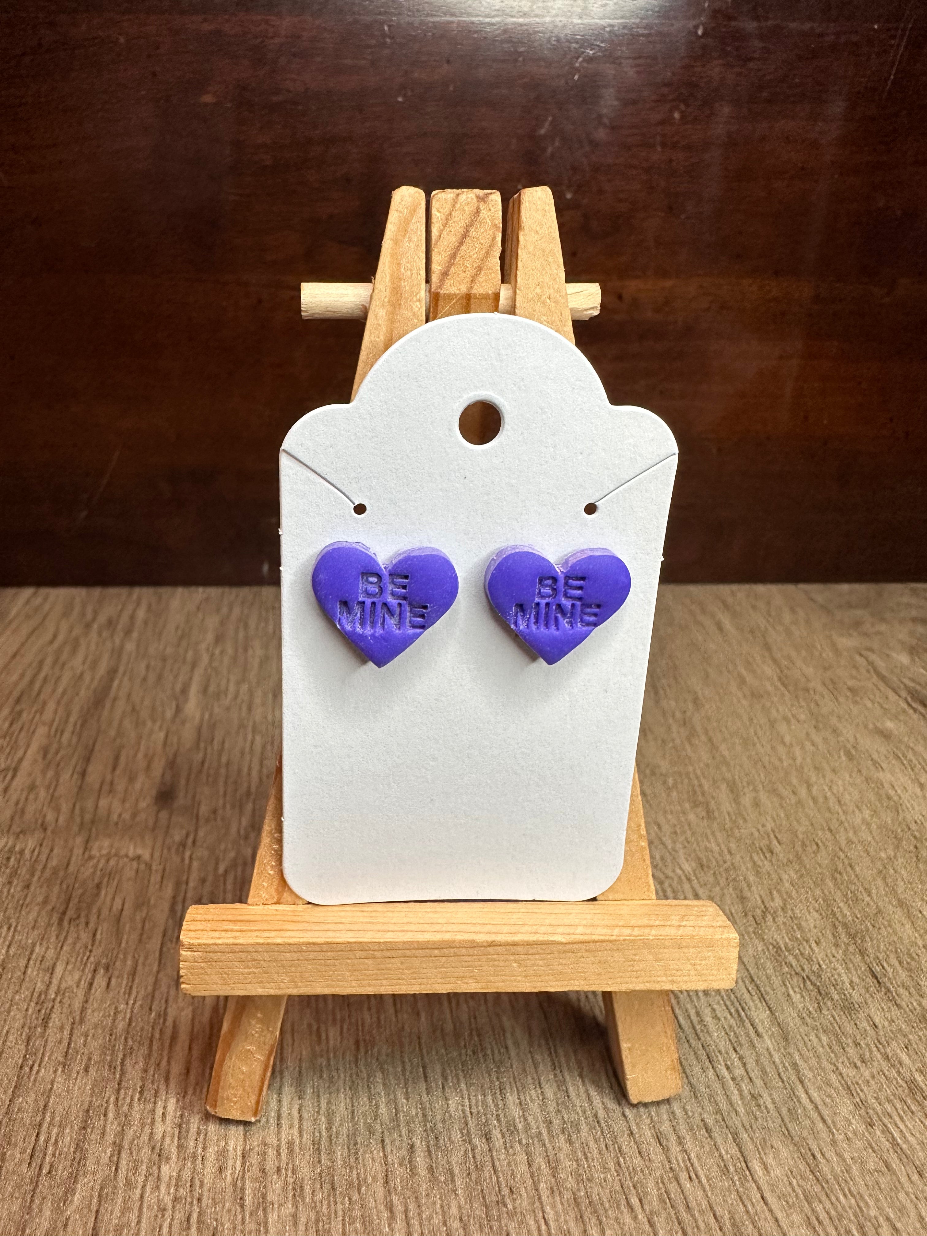 Conversation Hearts - Polymer Clay Studs